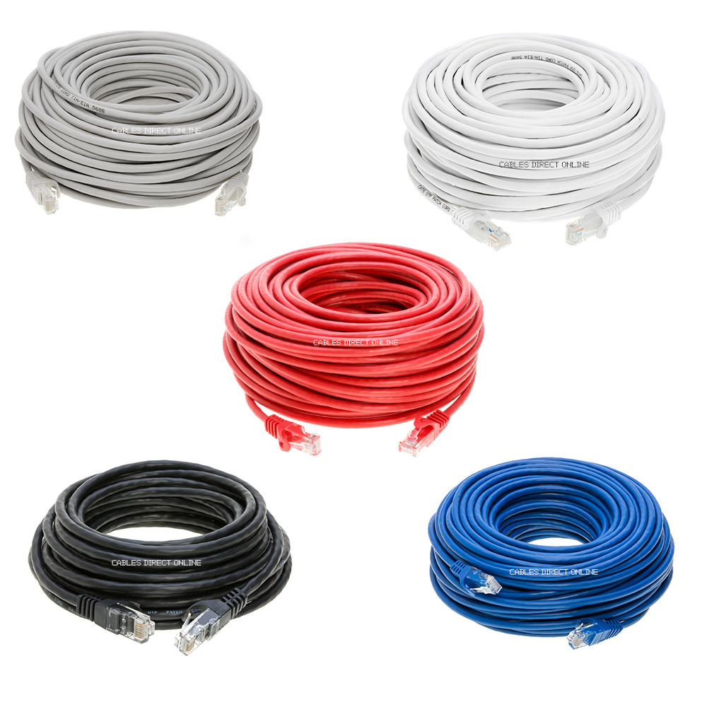 Cat5e Cable Network Wire Internet Patch Ethernet 3ft 6ft 10ft 20ft 30ft 50ft LOT
