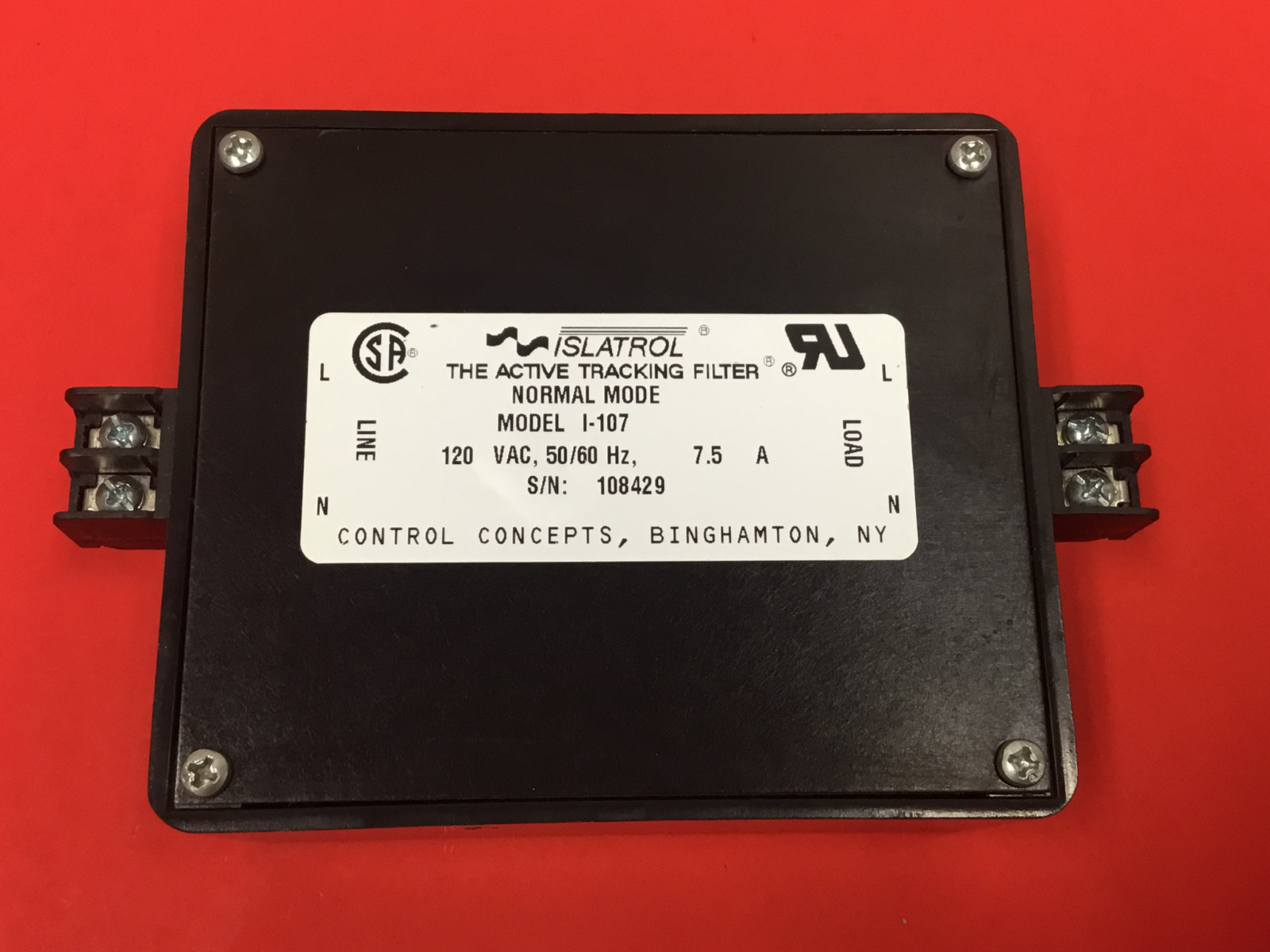 Islatrol - I-107 - The Active Tracking Filter - 120VAC