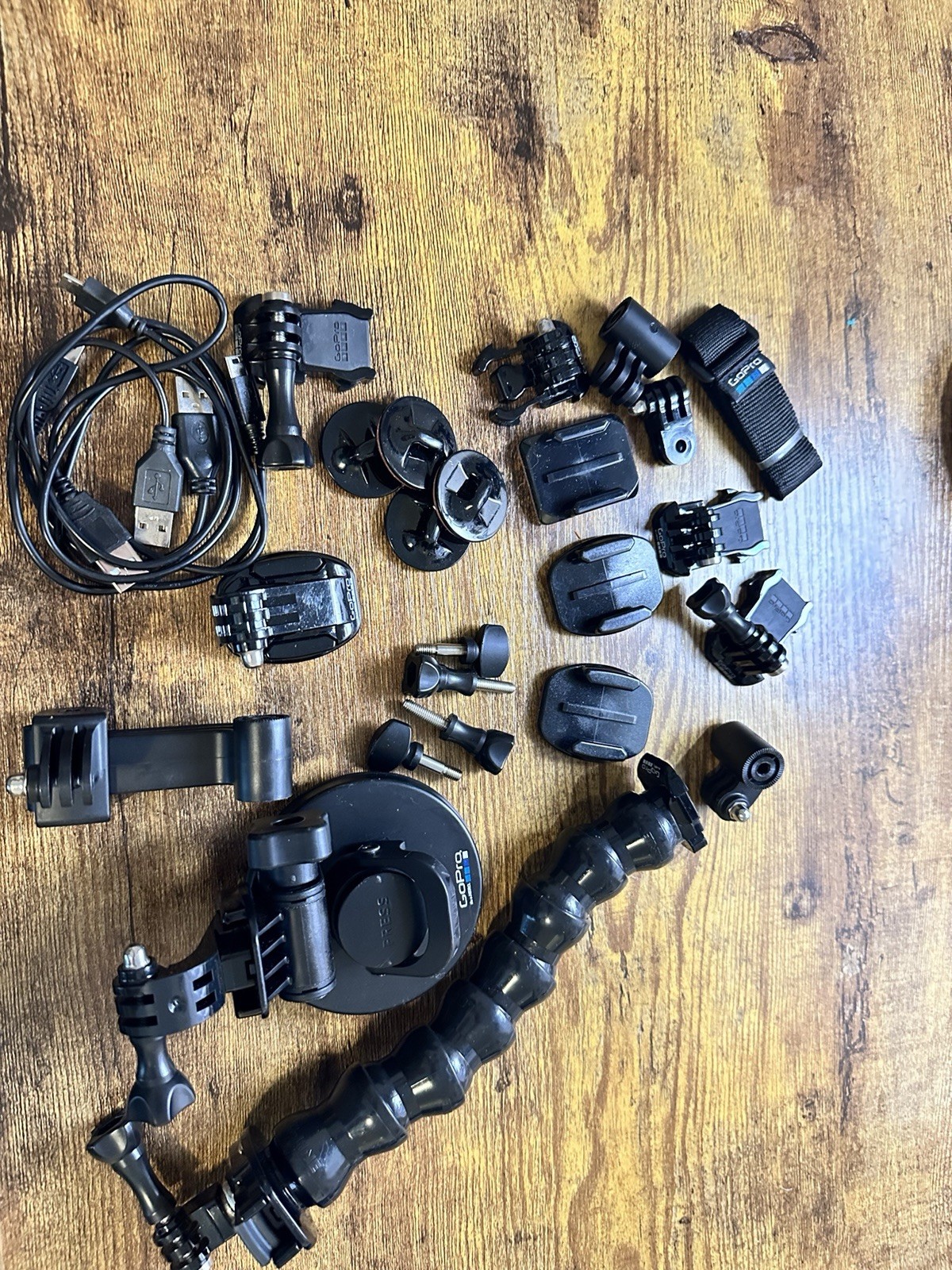 GoPro Accessory Bundle for Hero: Mounts, USB Cable, Quick Release, Compartments