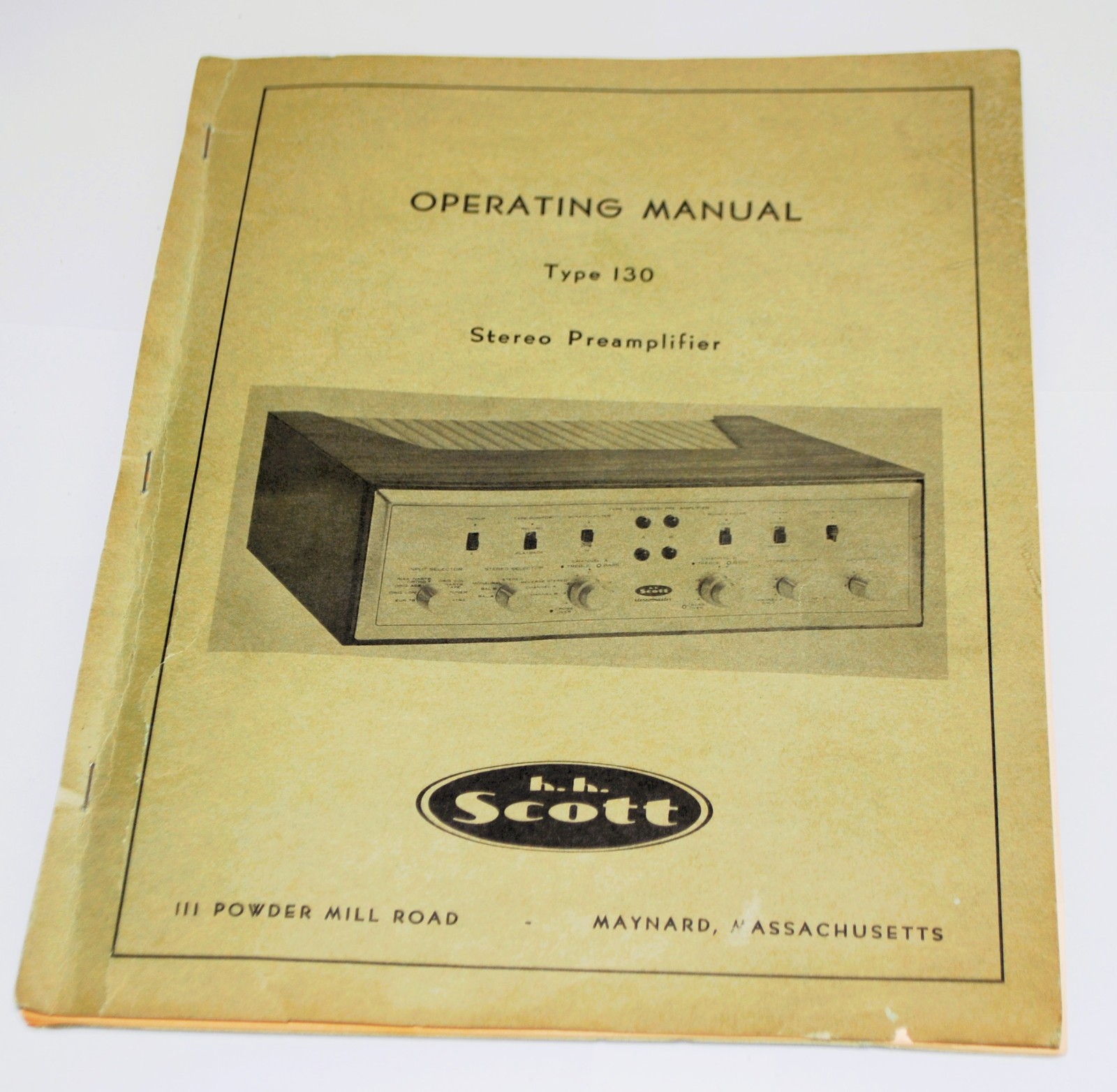 HH Scott Model 130 Preamp / Preamplifier Owners / User Manual *Original*