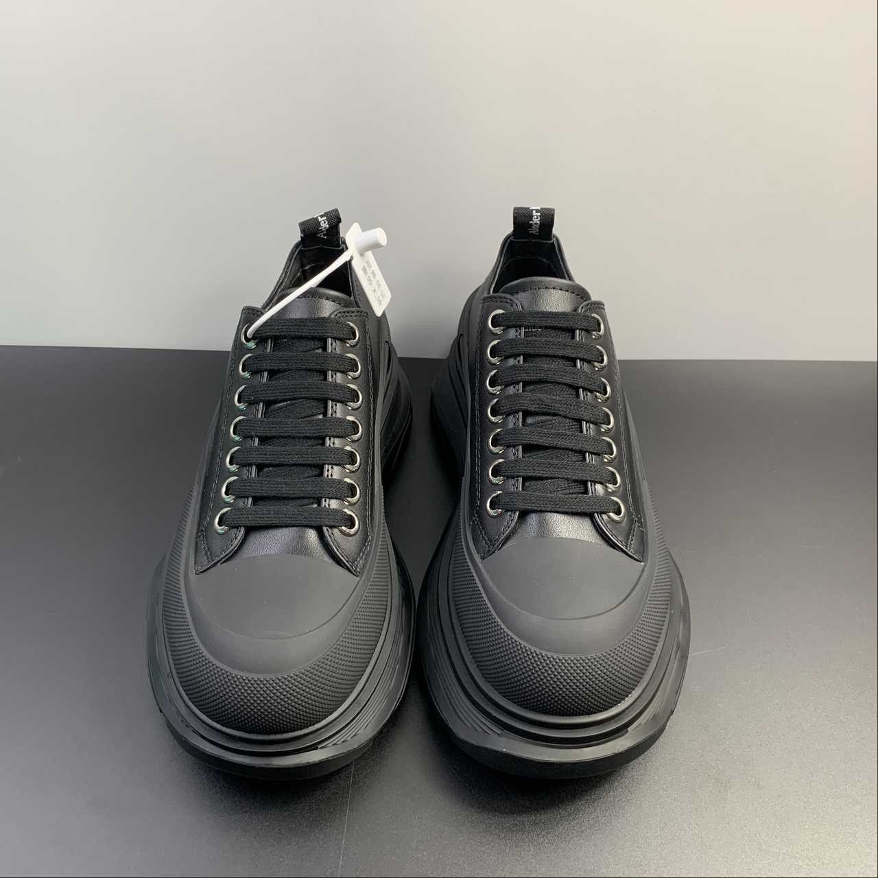Alexander McQueen Men’s Black Platform Sneakers Thick Sole Casual Shoes