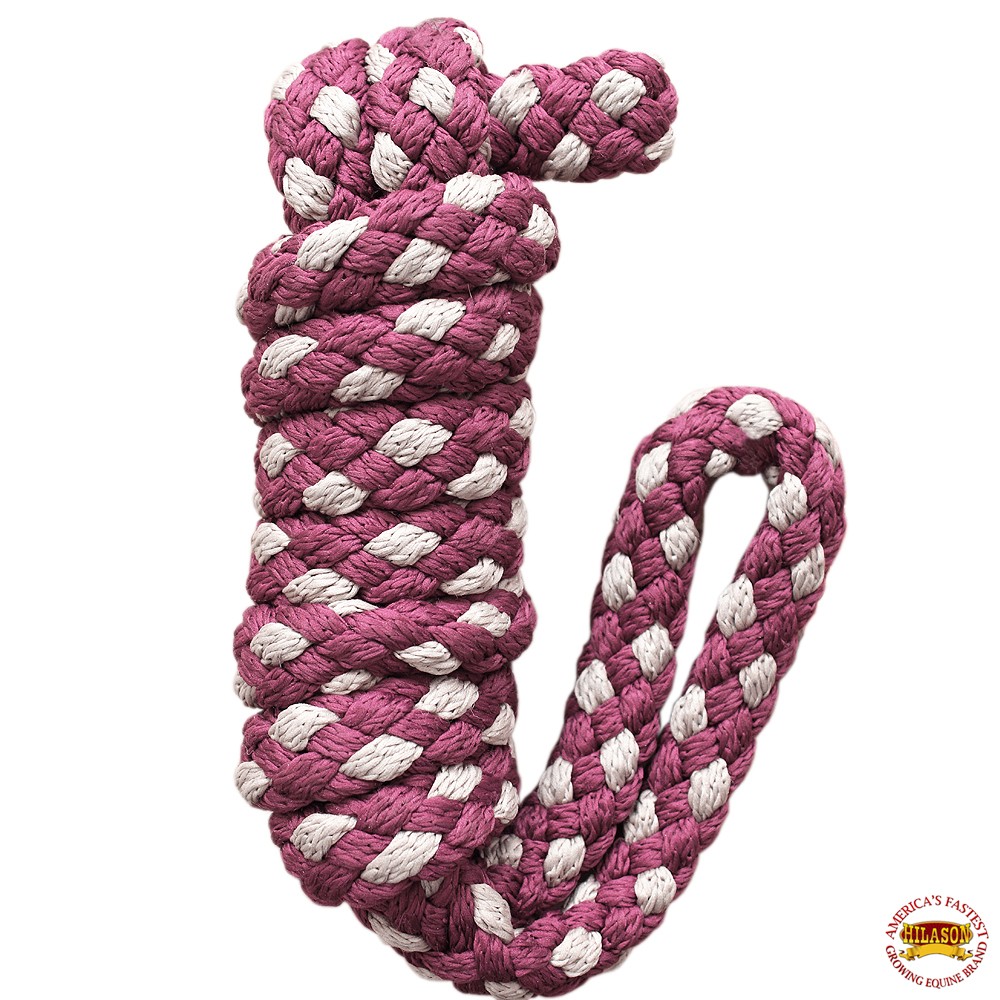 BH Hilason Horse Riding Poly Lead Rope Brown Tan 1/4" X 8 Ft.