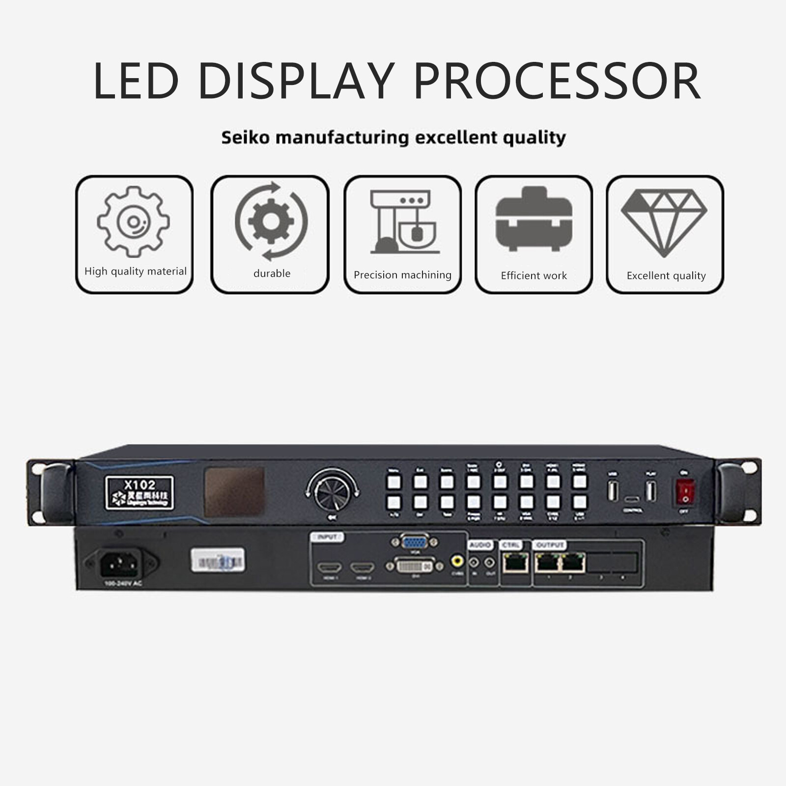 LED Video Processor Controller 1.3MP 720P Resolution for Indoor Outdoor LED Wall