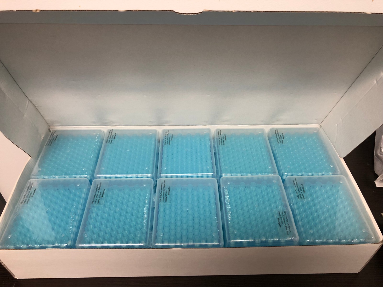 Biomiga Inc 1000uL Filter Pipette Tips PT1000UL 10 racks/pack 960tips