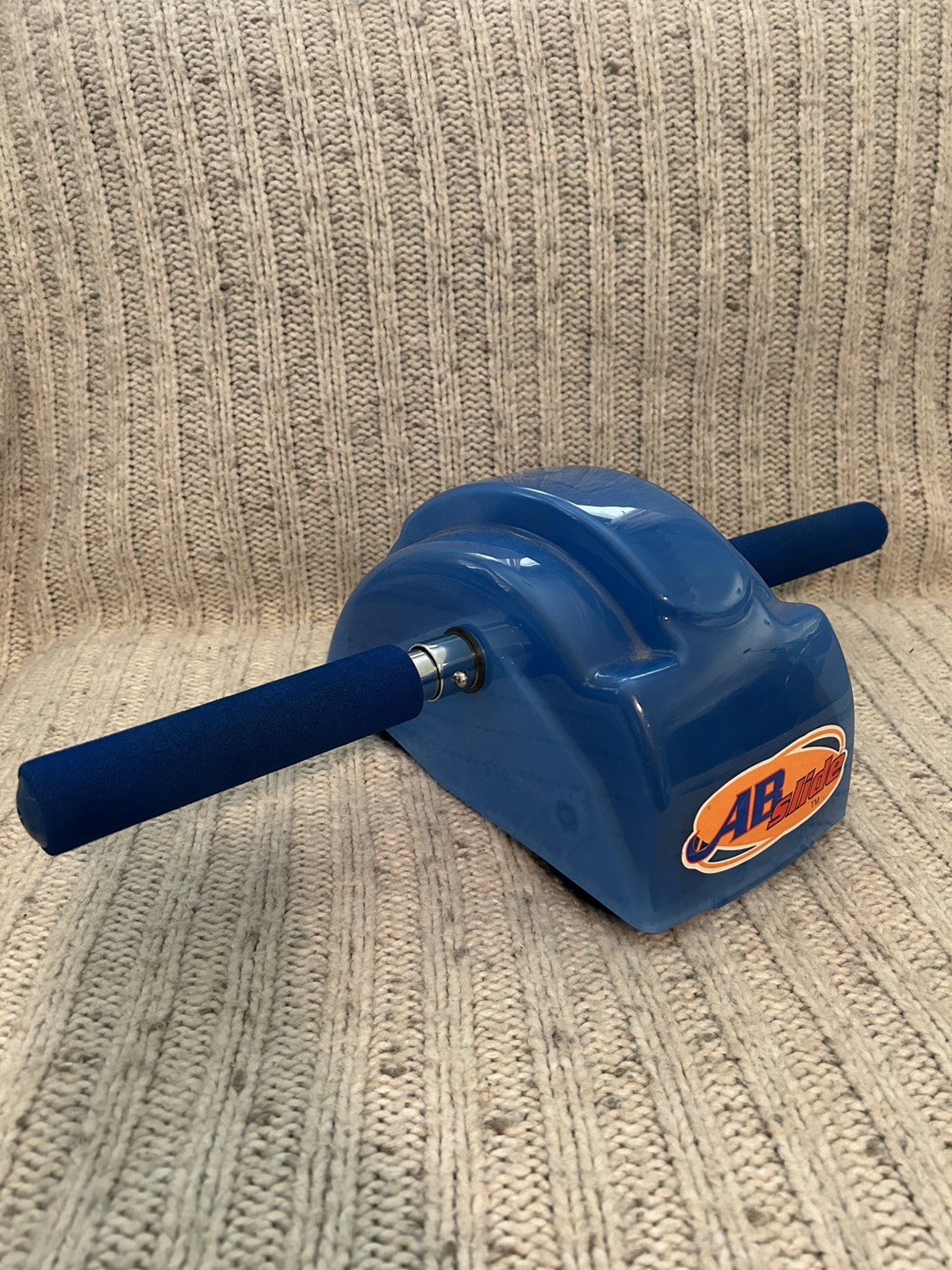 The Original Ab Slide Abdominal Roller Workout Exercise Machine Blue Vintage