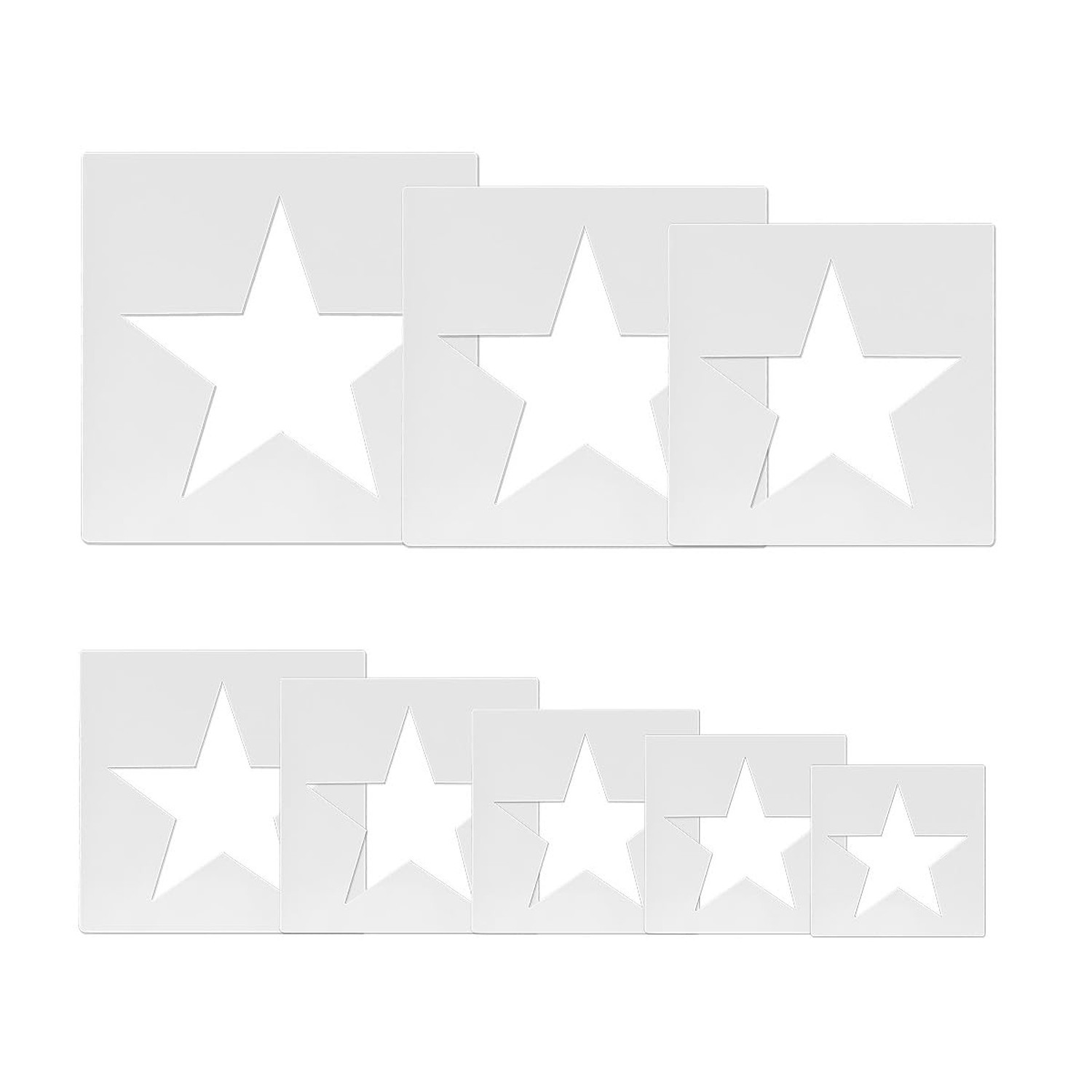 Large Star Stencil, 8Pcs Star Stencils for Painting,Stars Template 5 Point St...