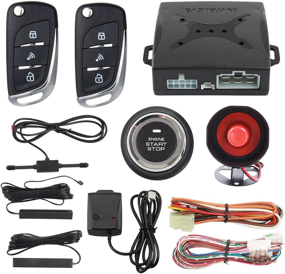Keyless Entry & Remote Start System with Shock Sensor for 95% DC12V Vehicles