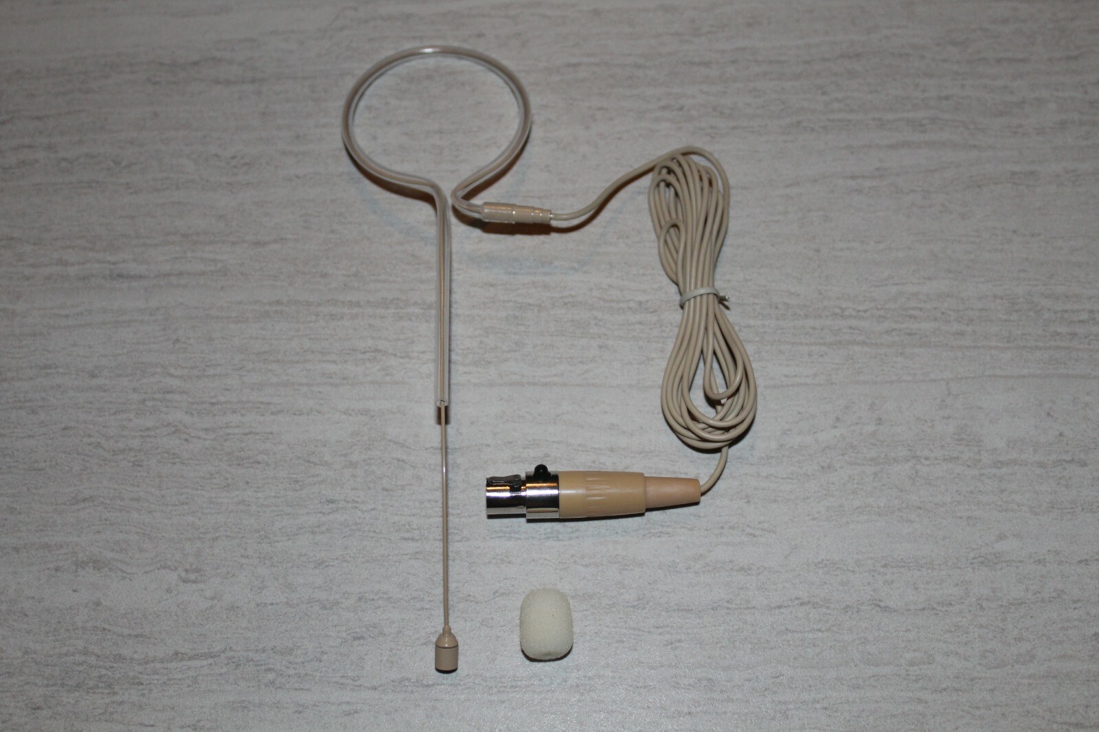 Beige Single Earhook Headset Mic Microphone for AKG Wireless Transmitters *NEW*