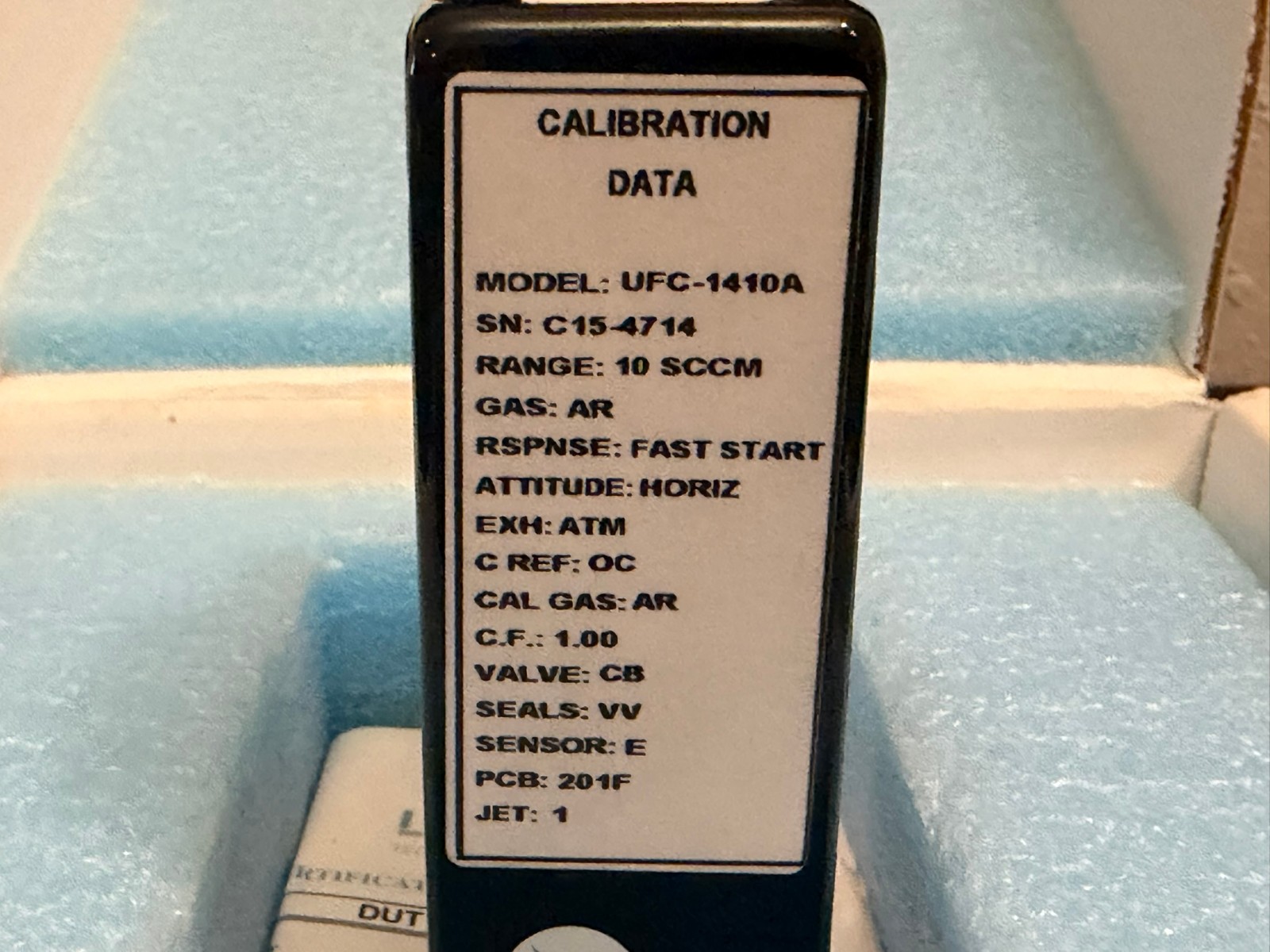 Unit Instruments UFC-1410A Mass Flow Controller 10 SCCM Argon (Ar) | 500 PSI
