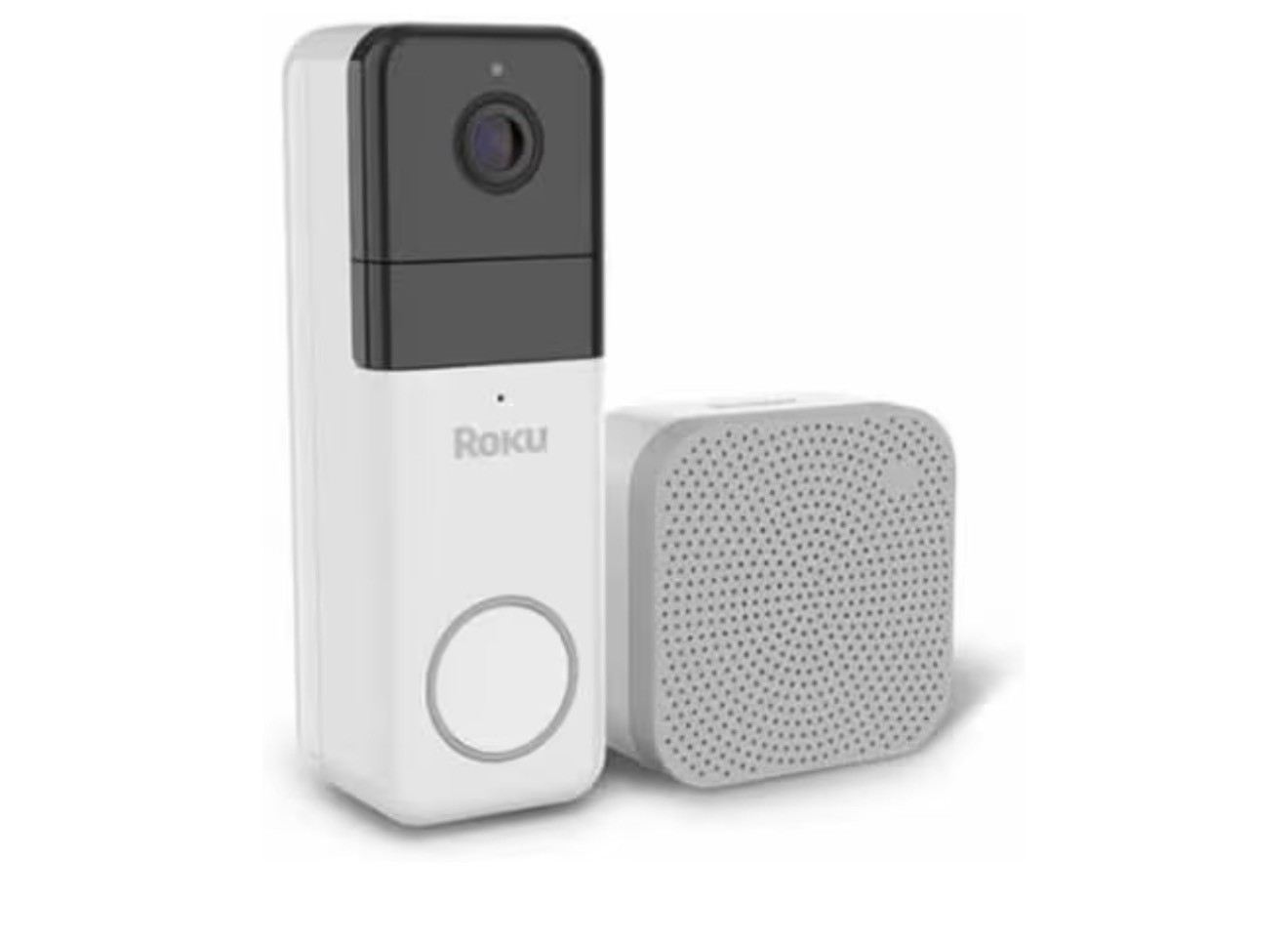 Roku Wire-Free Video Doorbell & Chime SE Wi-Fi Wireless Long Battery White/Black