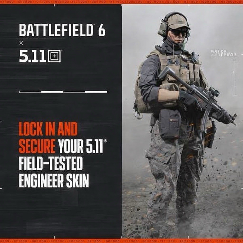 5.11 x Battlefield 6 Field Tested Engineer Skin