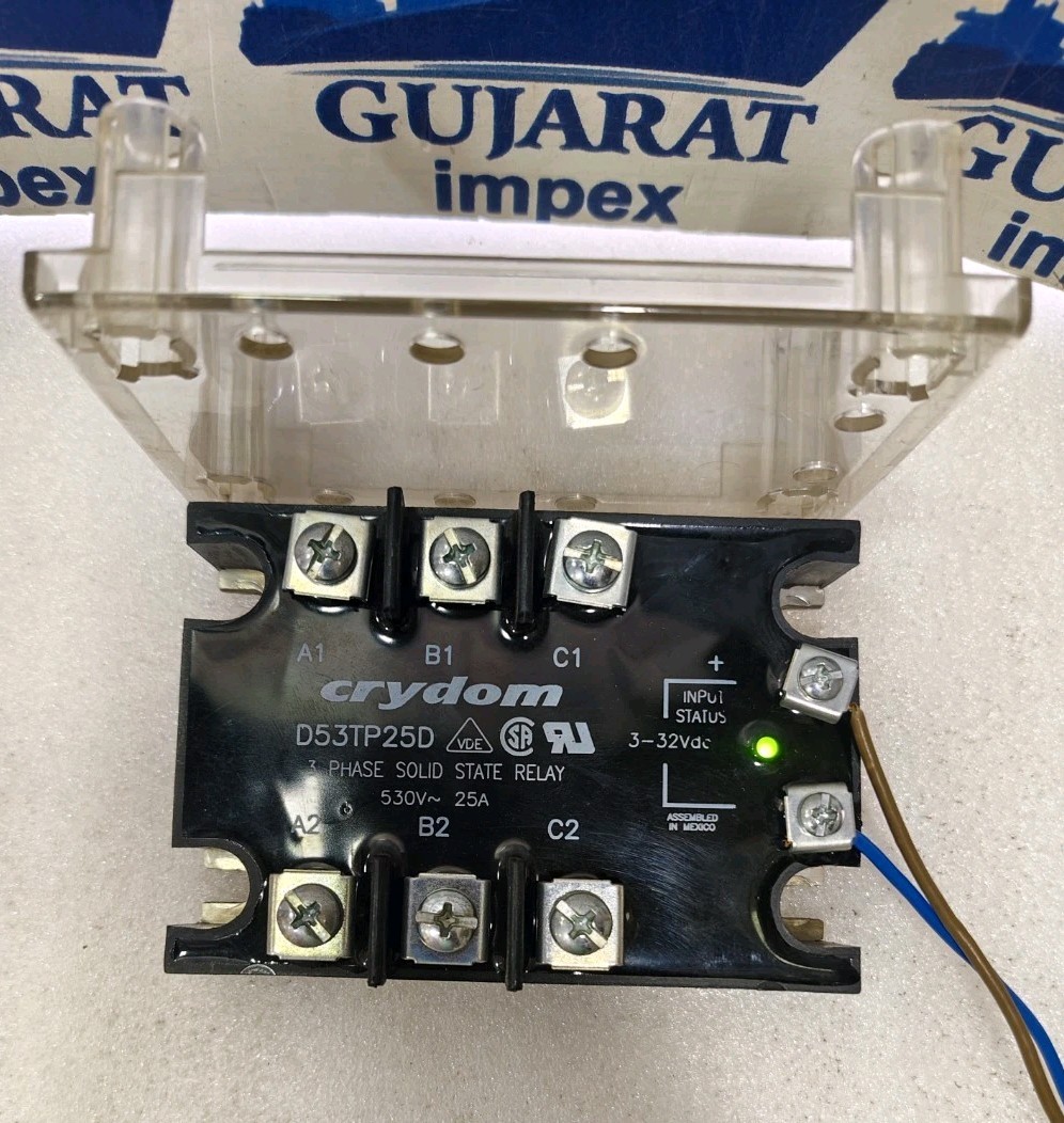 Crydom D53TP25D 3-Phase 25A 530V 3-32 VDC Control Solid State Relay D5TJ1008