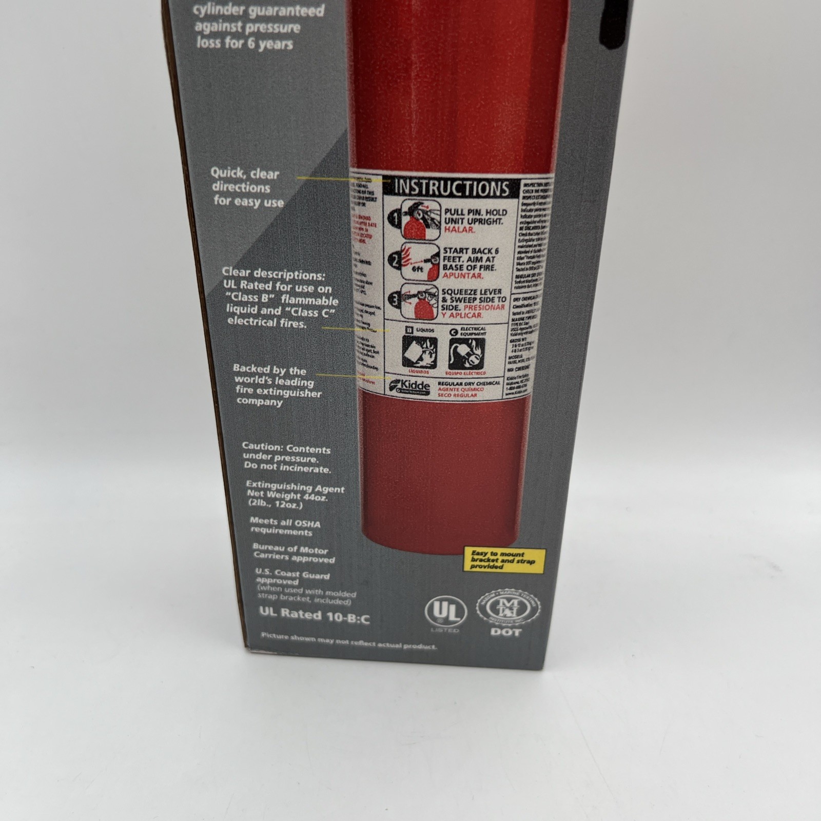 Kidde Kitchen/Garage Fire Extinguisher 10-B:C UL Rated Safety Device