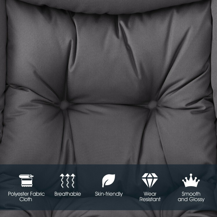 Modern Lazy Sofa Chair Accent Chair Armchair with Steel Frame and Side Pocket