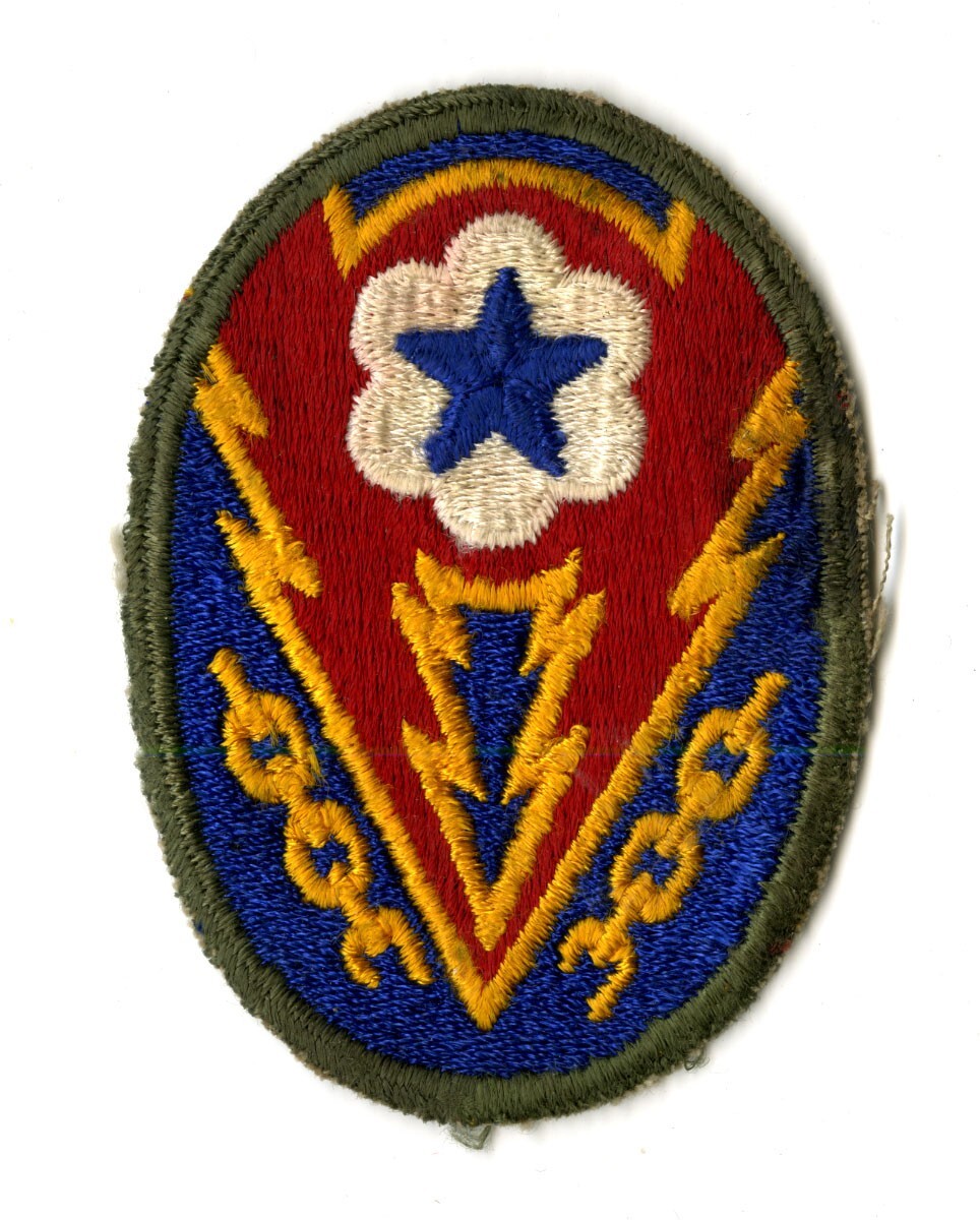 European Theater of Operations Communications Zone White Back Patch ETO COM Z