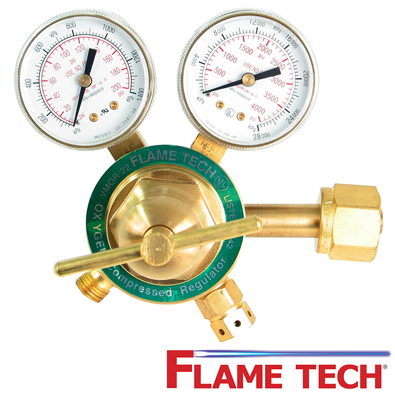 Flame Technologies VMOR-22 Medium Duty Oxygen Regulator - Victor Compatible
