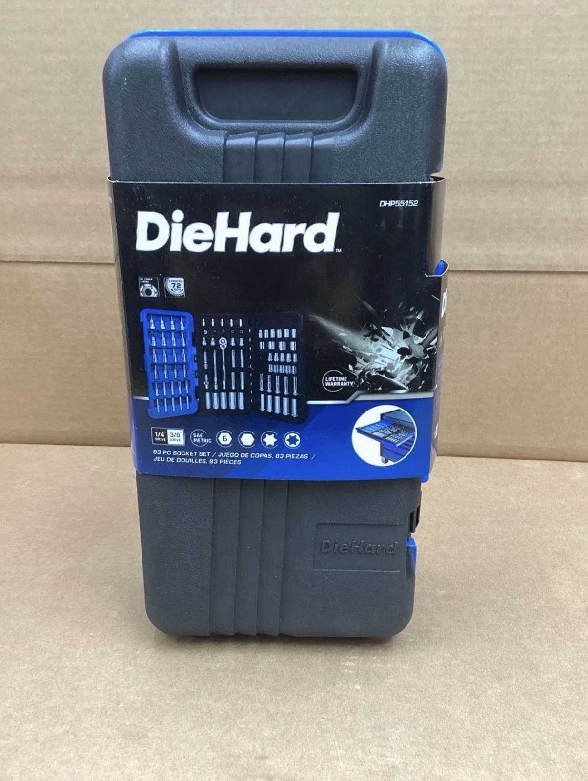 Diehard 3/8" Drive Tri-fold Ratchet Socket Set - 83 Piece-  (DHP55152)