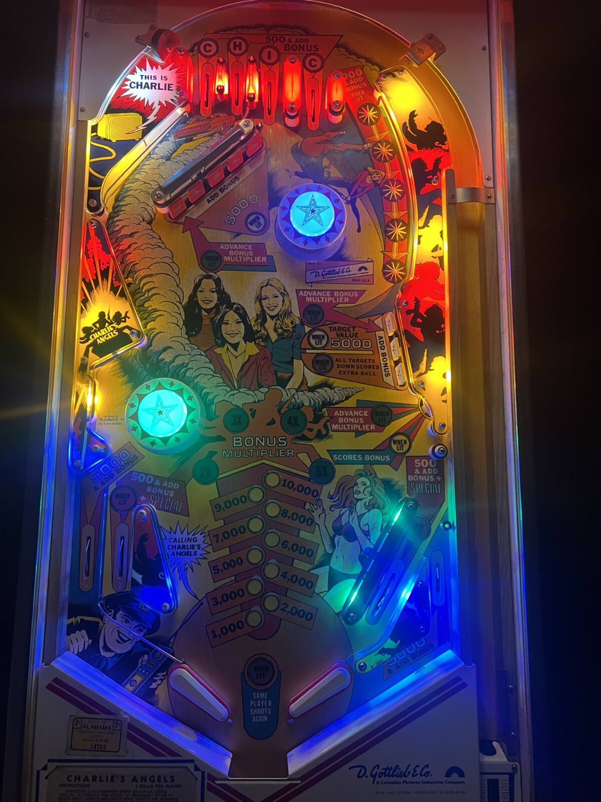 CHARLES ANGLES- NON GHOSTING Lighting Kit custom SUPER BRIGHT PINBALL LED KIT