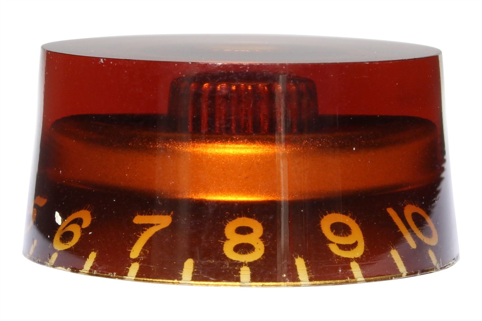 Amber Speed Knobs 4pk for Gibson guitars with US fine splines