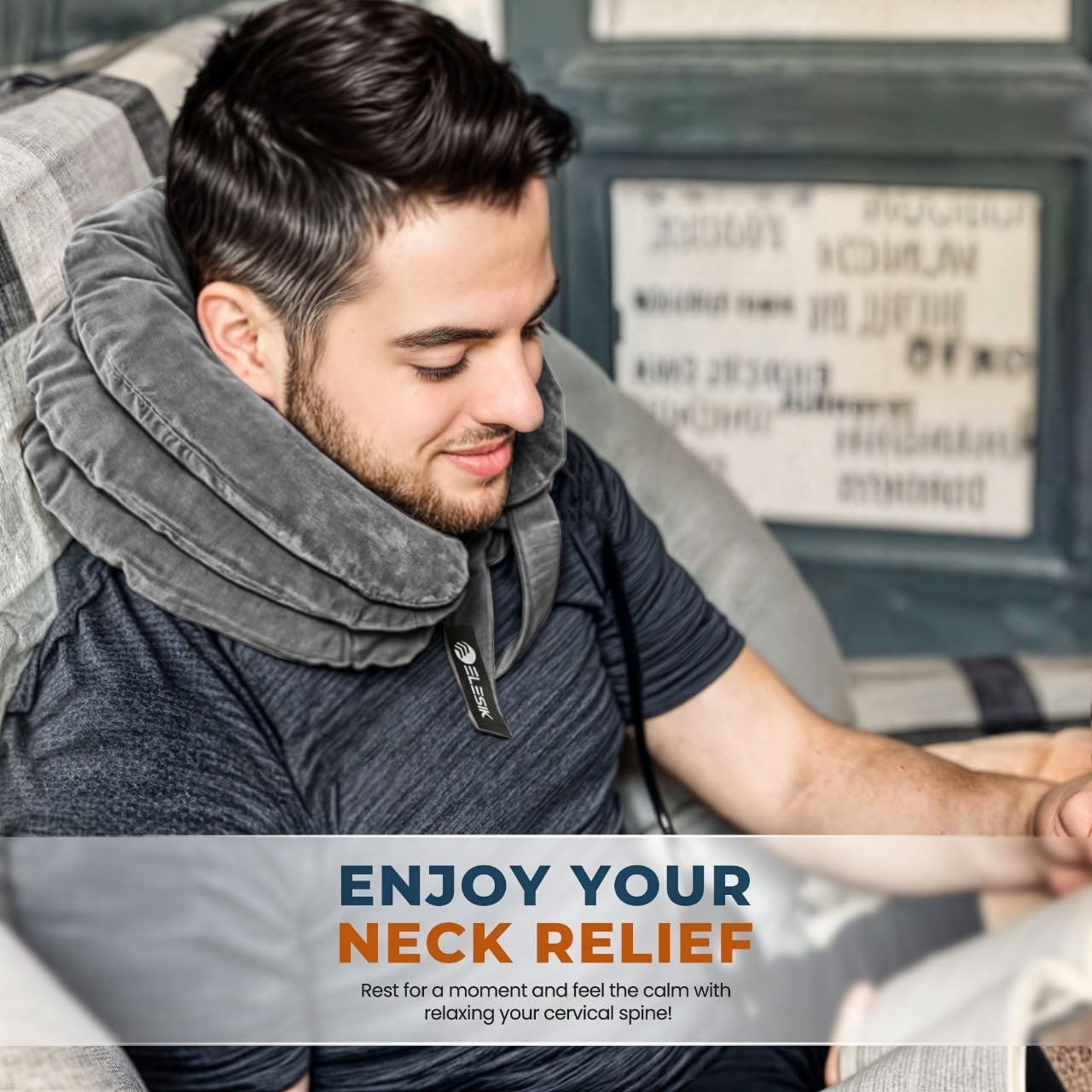 Cervical Neck Stretcher and Cervical Traction Device, Inflatable Neck Tractio...