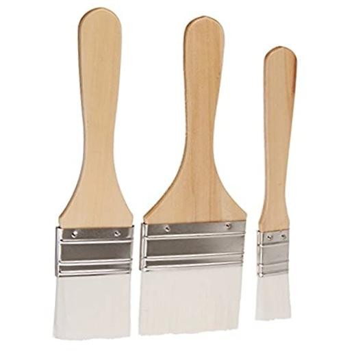 White Nylon Chip Brush Set - 44289 - 3 Piece Assortment