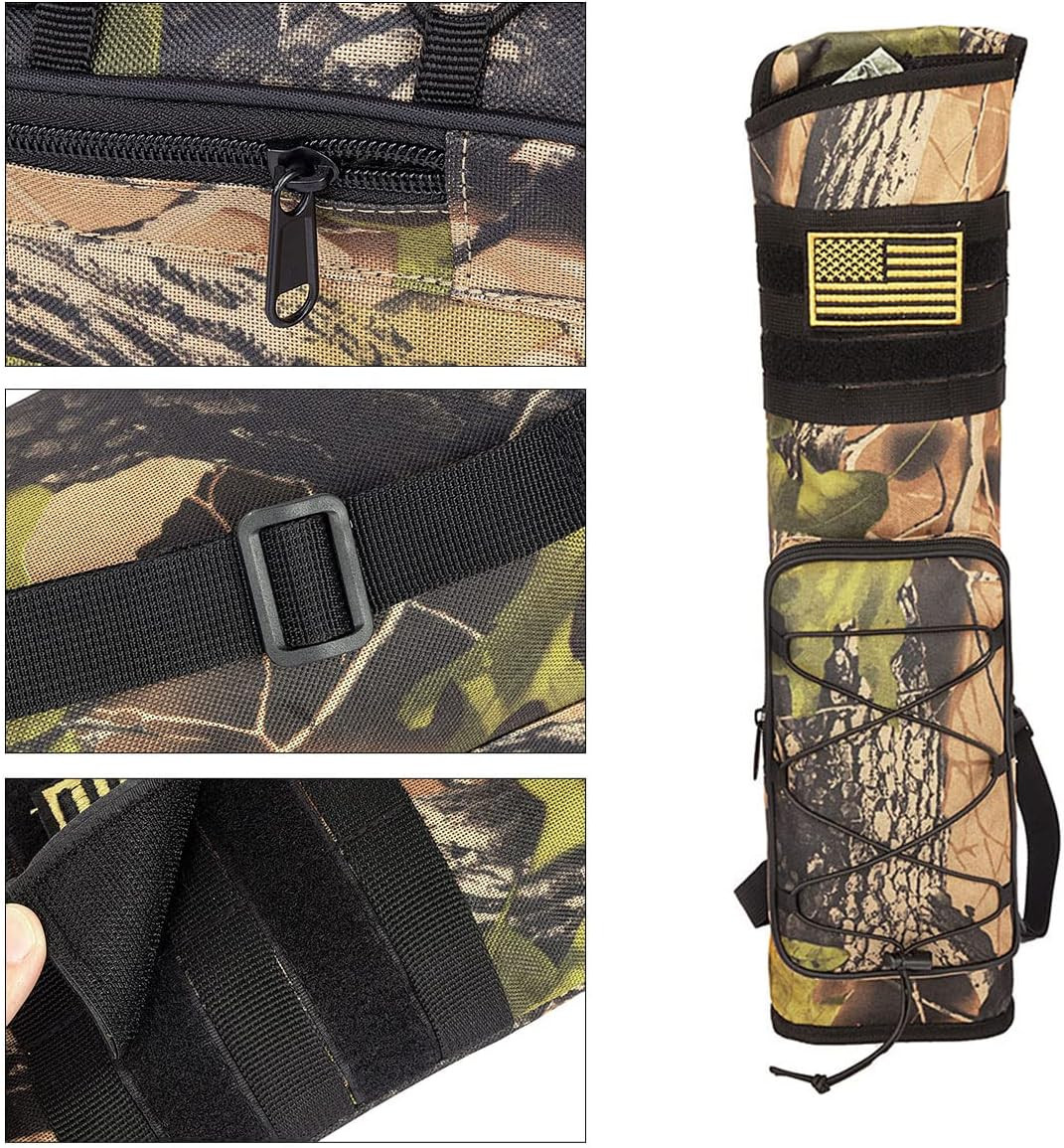 Archery Quiver for Arrows Multi-Function Back with Molle System Tactical Arrow H