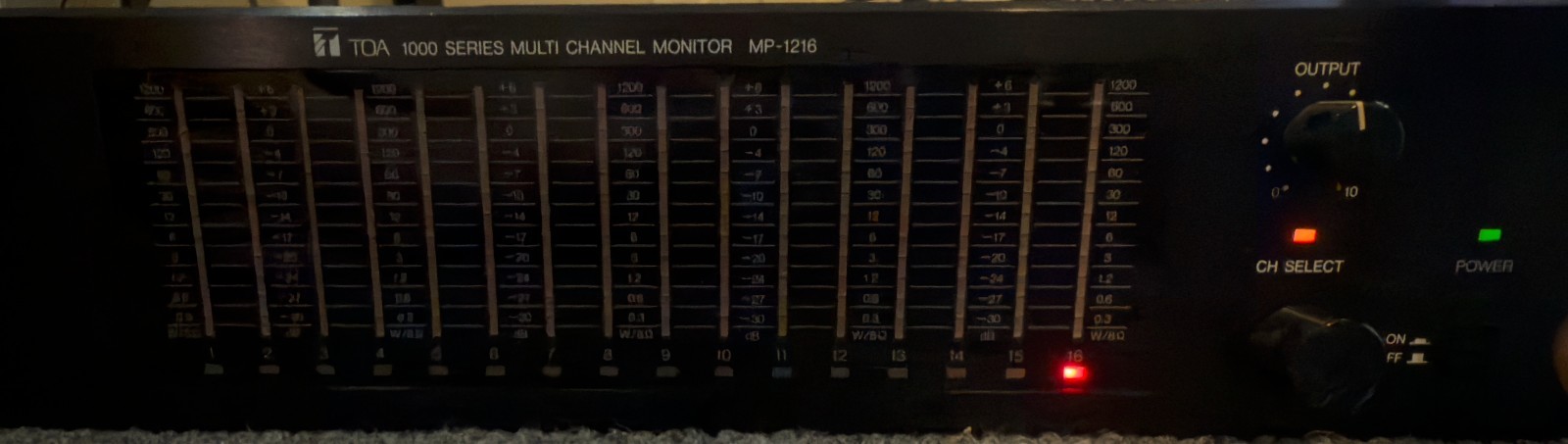 TOA MP-1216 Multi-Channel Monitor .Tested.