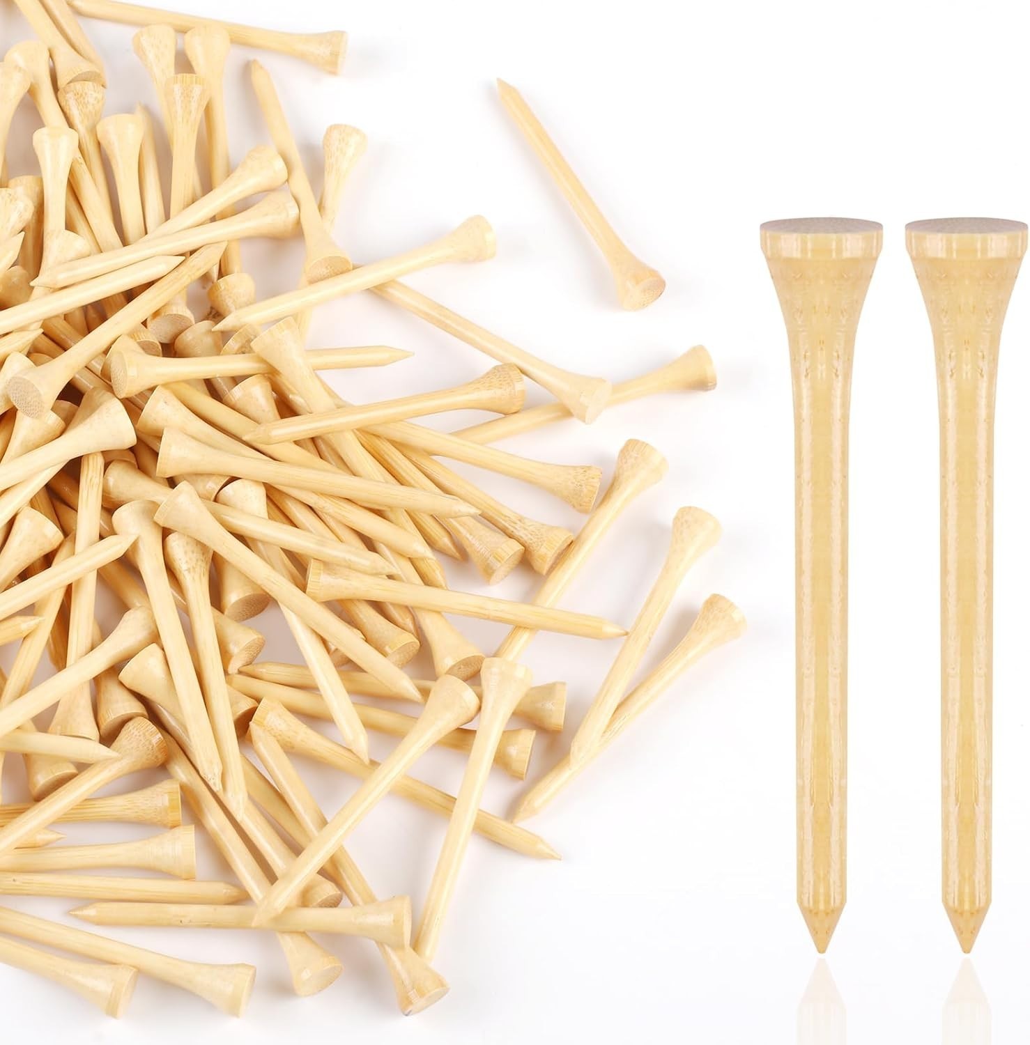 150PCS Professional Wooden Golf Tees 2 3/4 inch Biodegradable Golf Tee