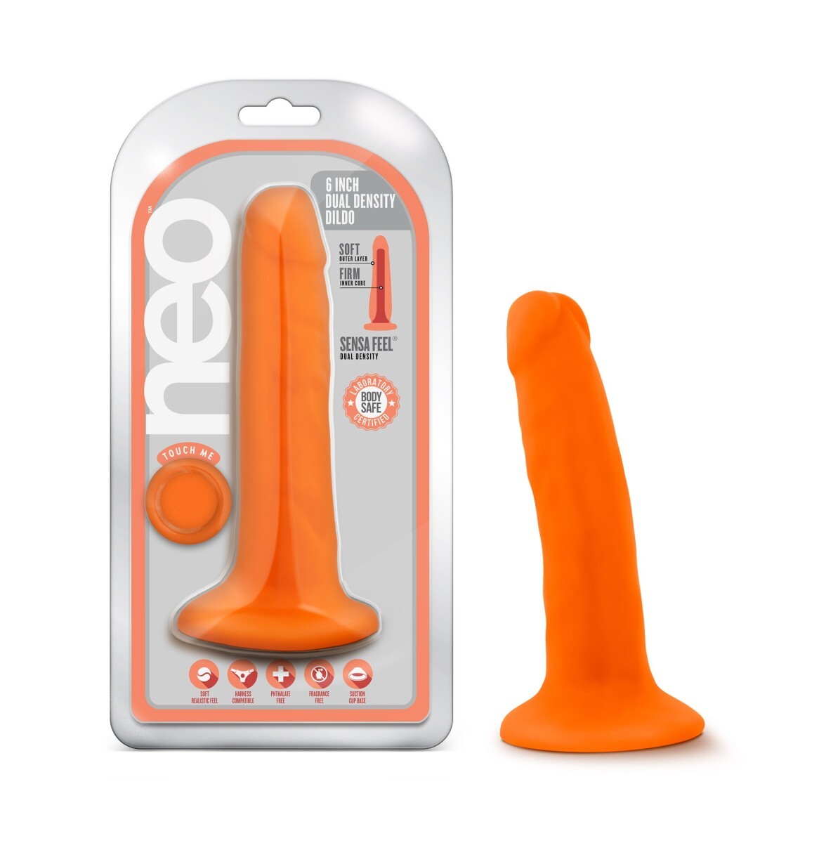 Blush Neo 6 Inch Sensa Feel Soft Realistic Dual Density Small Dildo Suction Cup
