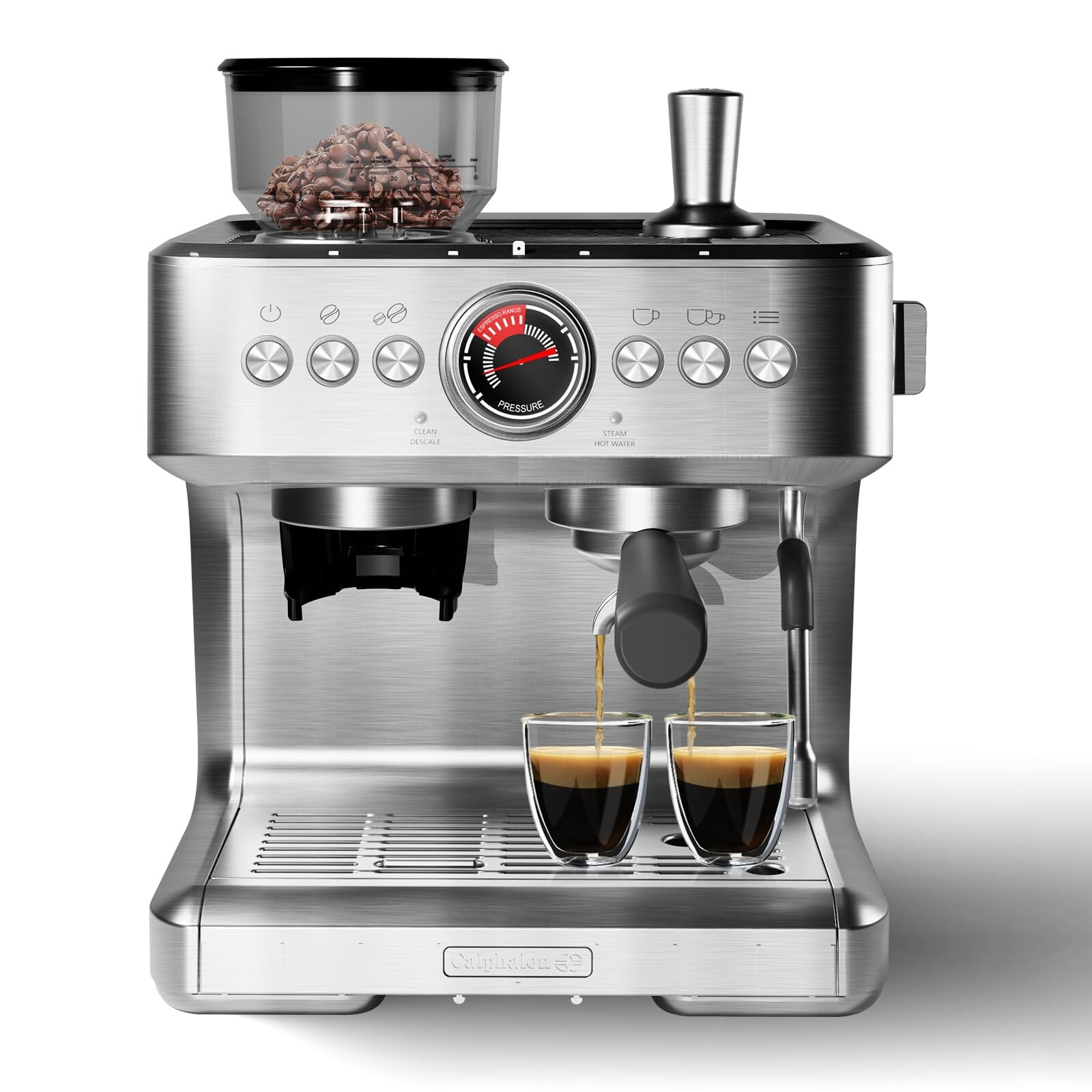 20 Bar Espresso Machines with Grinder with Steam Milk Frother Steam Wand