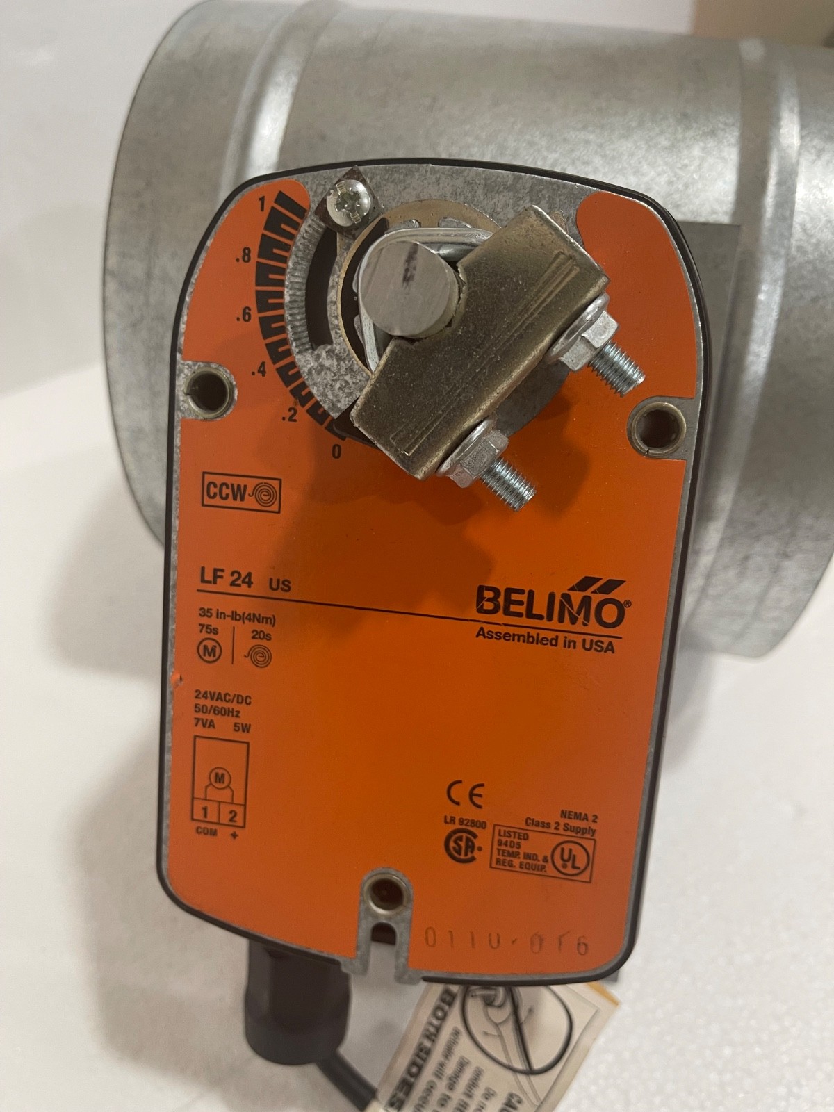 BELIMO LF24 US Actuator with HVAC 8 inch Damper