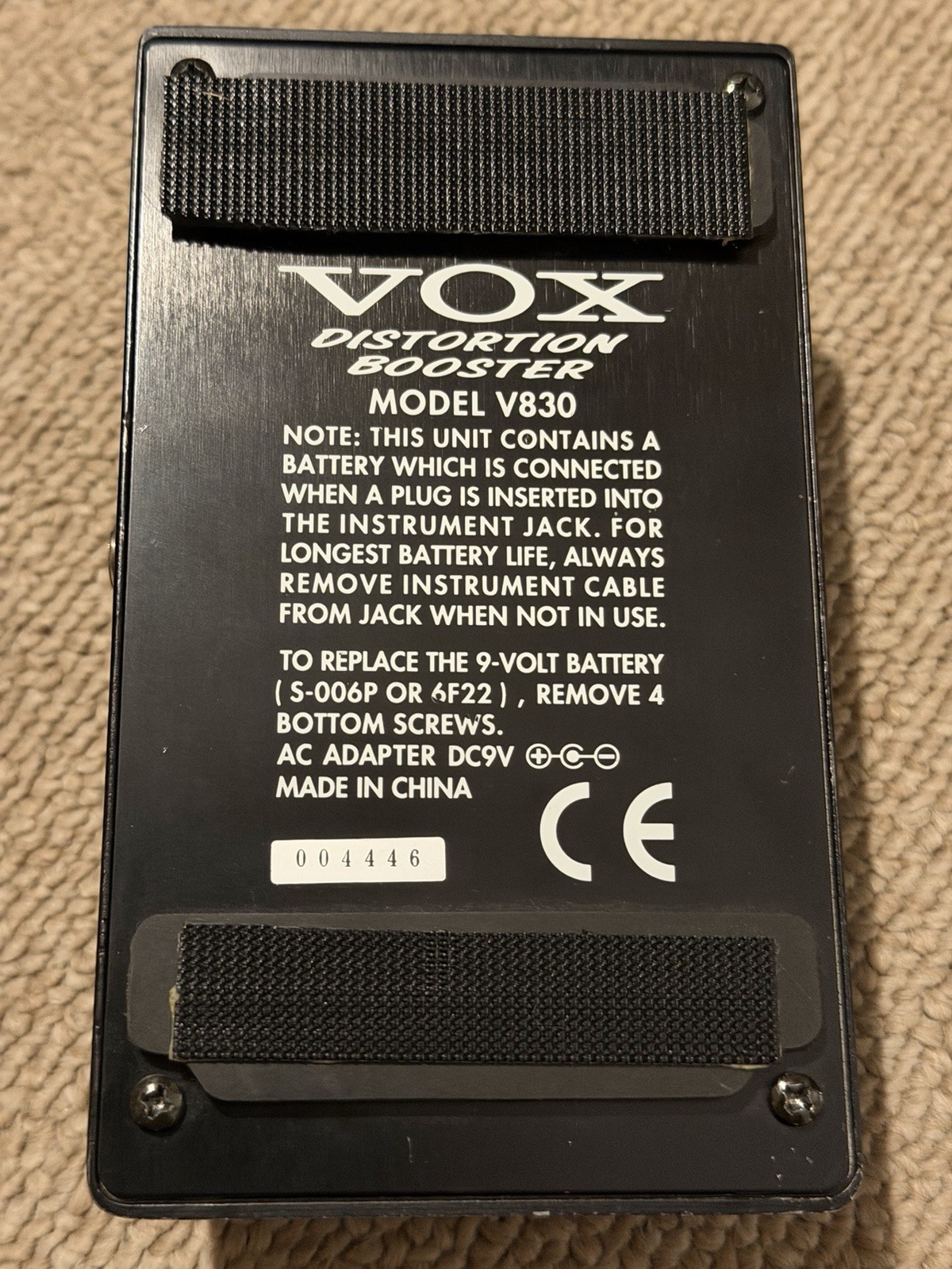 VOX V830 Distortion Booster Guitar Effects Pedal