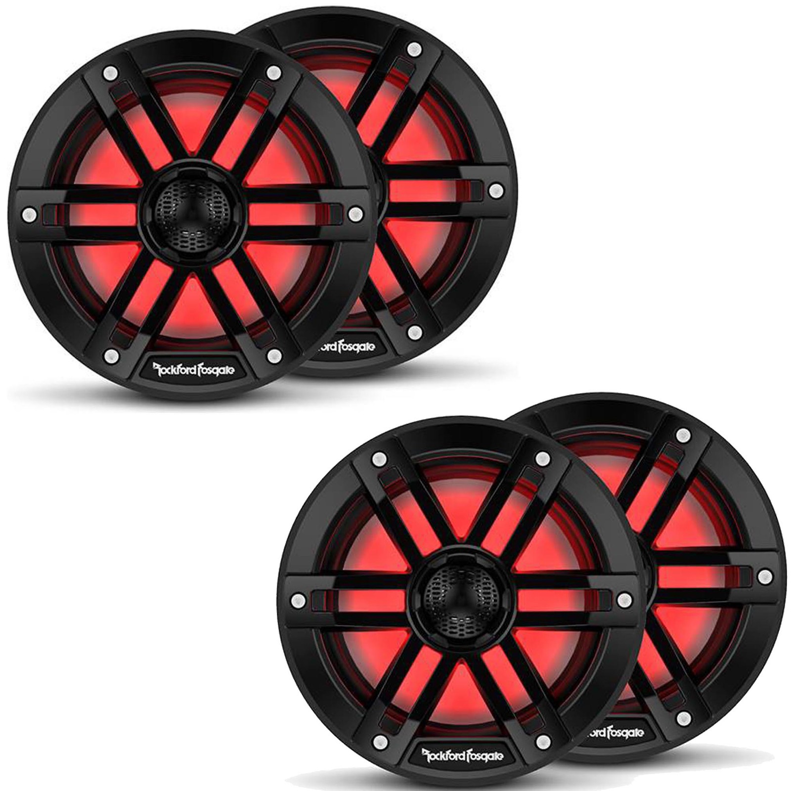 Rockford Fosgate M1-6B 6” Color Optix Marine Speakers - 75W RMS, 300W Peak