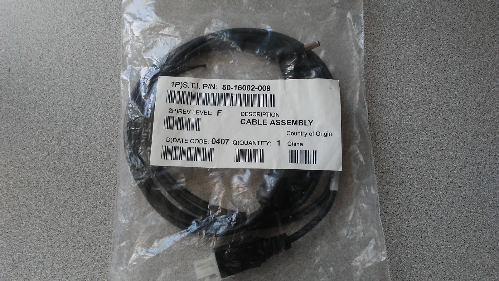 Symbol Zebra Motorola STI 50-16002-009 Power Cable Assembly