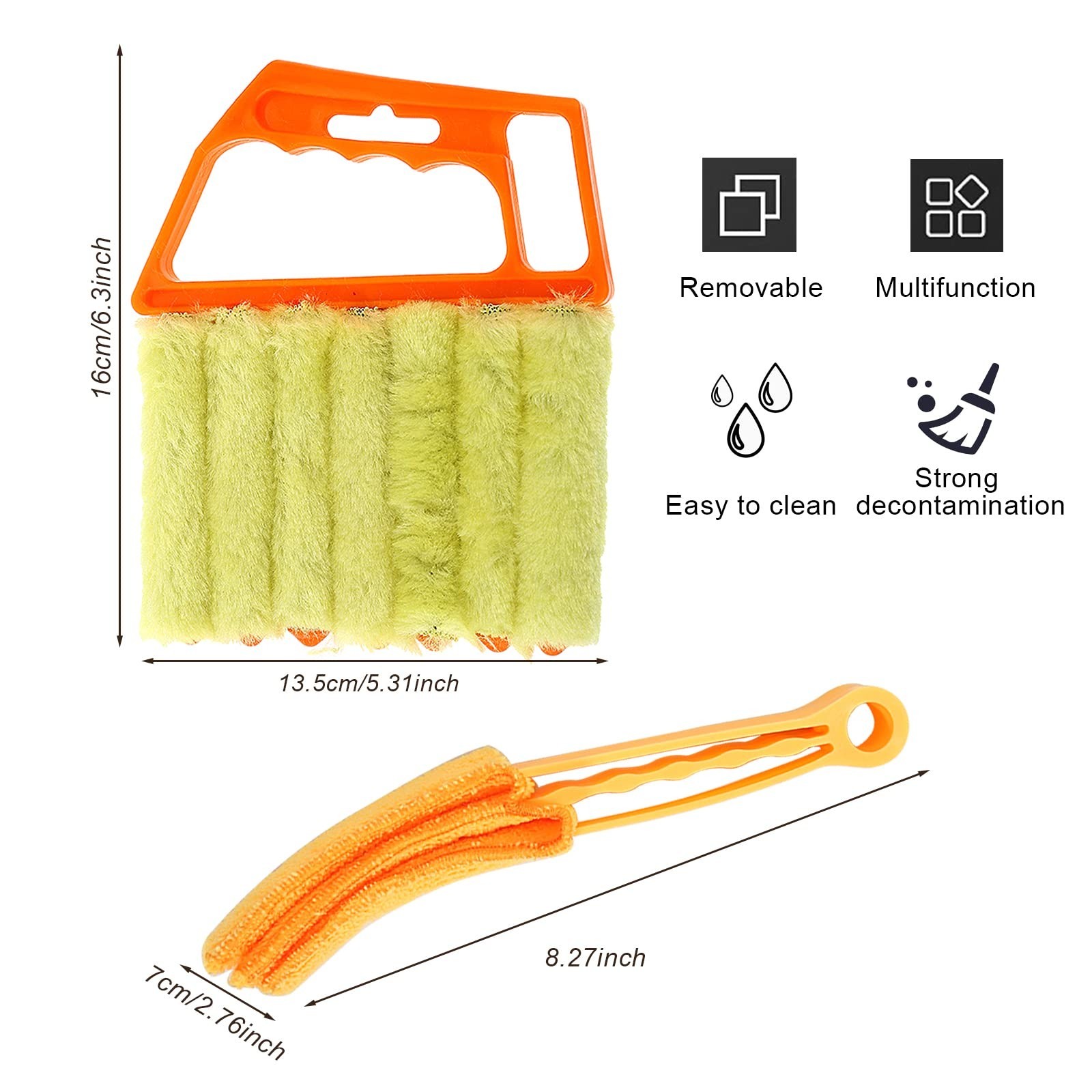 2Pcs Window Venetian 7 Finger Dusting Cleaner Tool and 1Pc Window Blind Clean...
