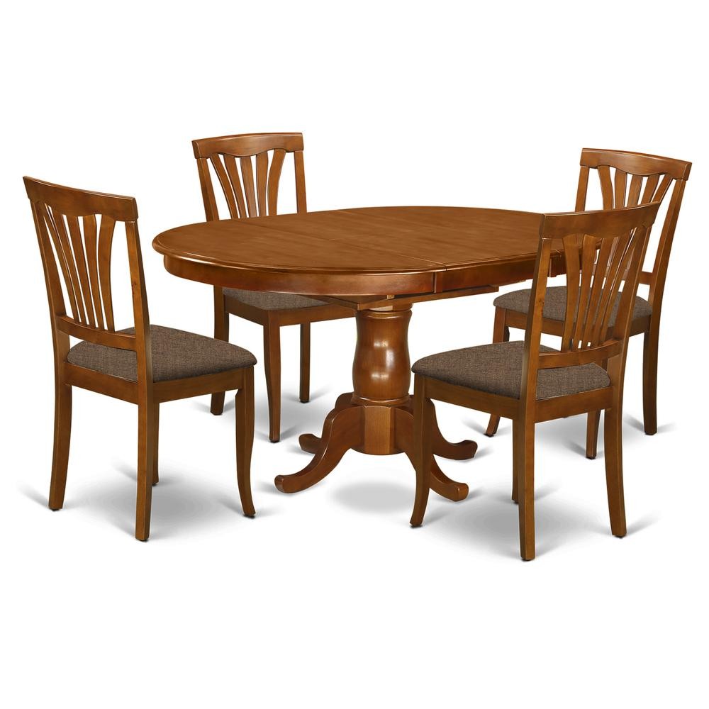 POAV5-SBR-C 5 Pc Dining room set for 4- Kitchen dinette Table and 4 Dining...