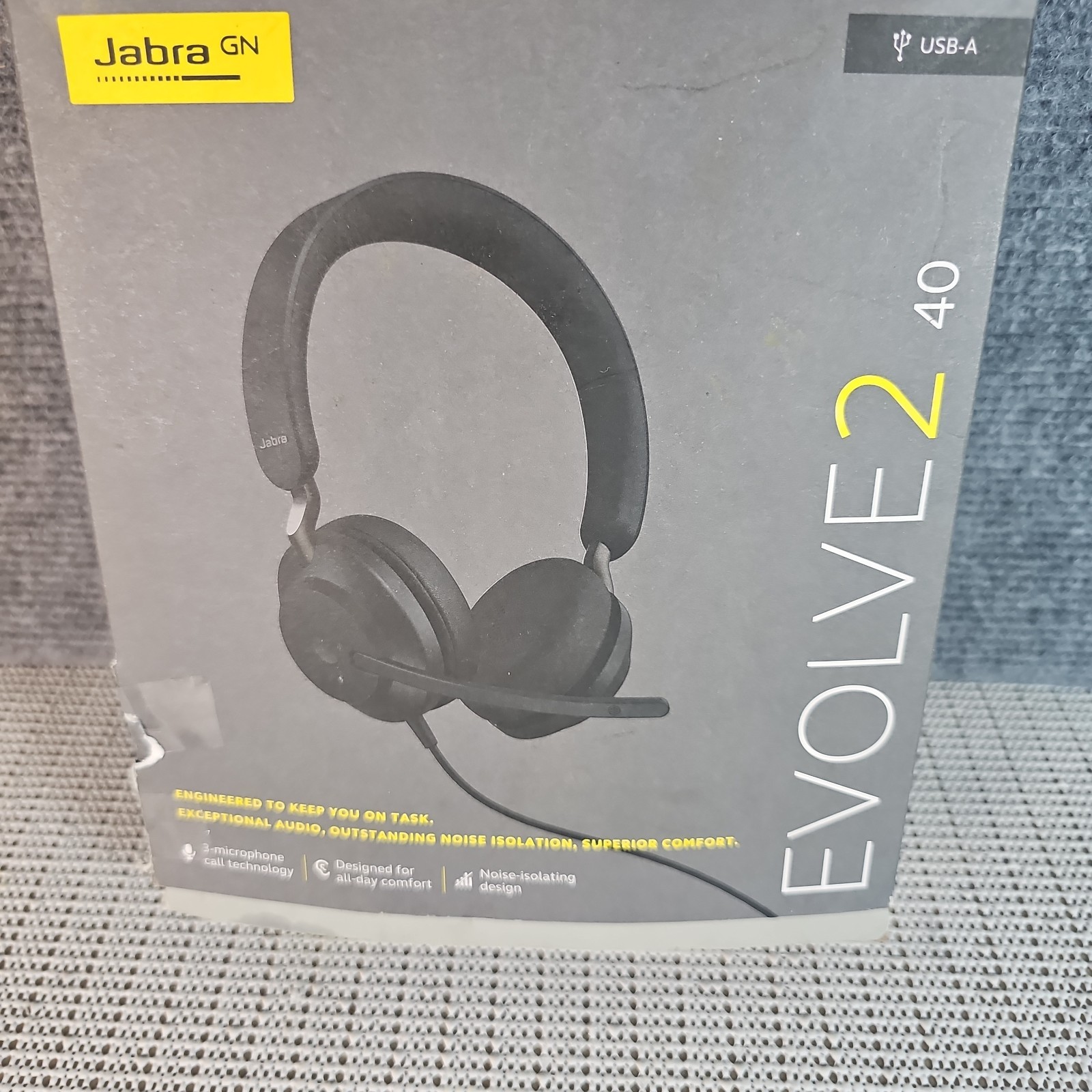 Jabra Evolve2 40 USB Wired Communication Headset Microphone Headphones