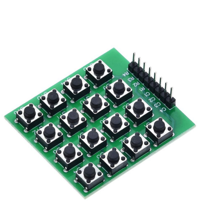 8pin 4x4 Matrix 16 Keys Button Keypad Keyboard Breadboard Module MCU for Diy Kit