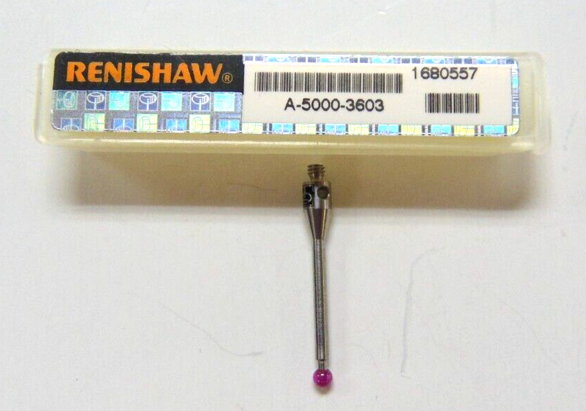 RENISHAW RUBY BALL TIPS PHROBE A-5000-3603 2MM BALL 1.27 STEM DIA 20 MM OAL