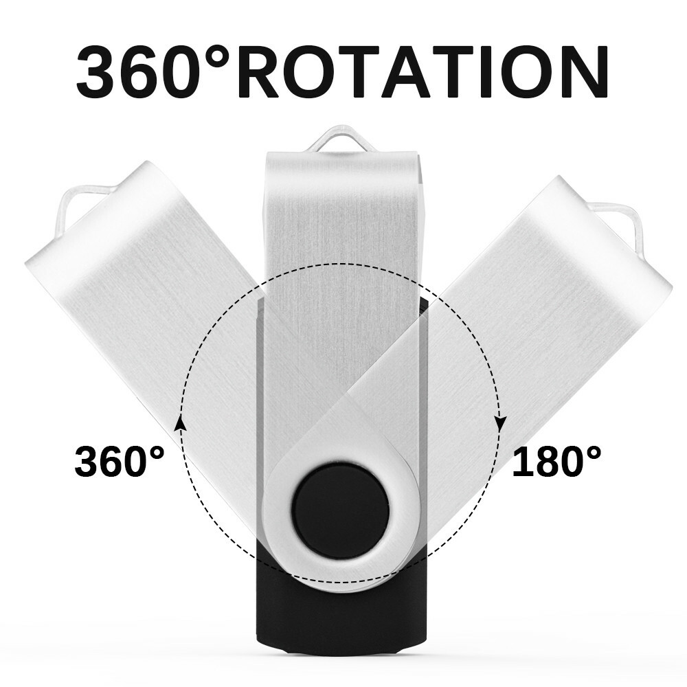 USB 3.0 16GB 100x Metal Anti-skid Swivel Style Flash Drives Memory For PC Laptop