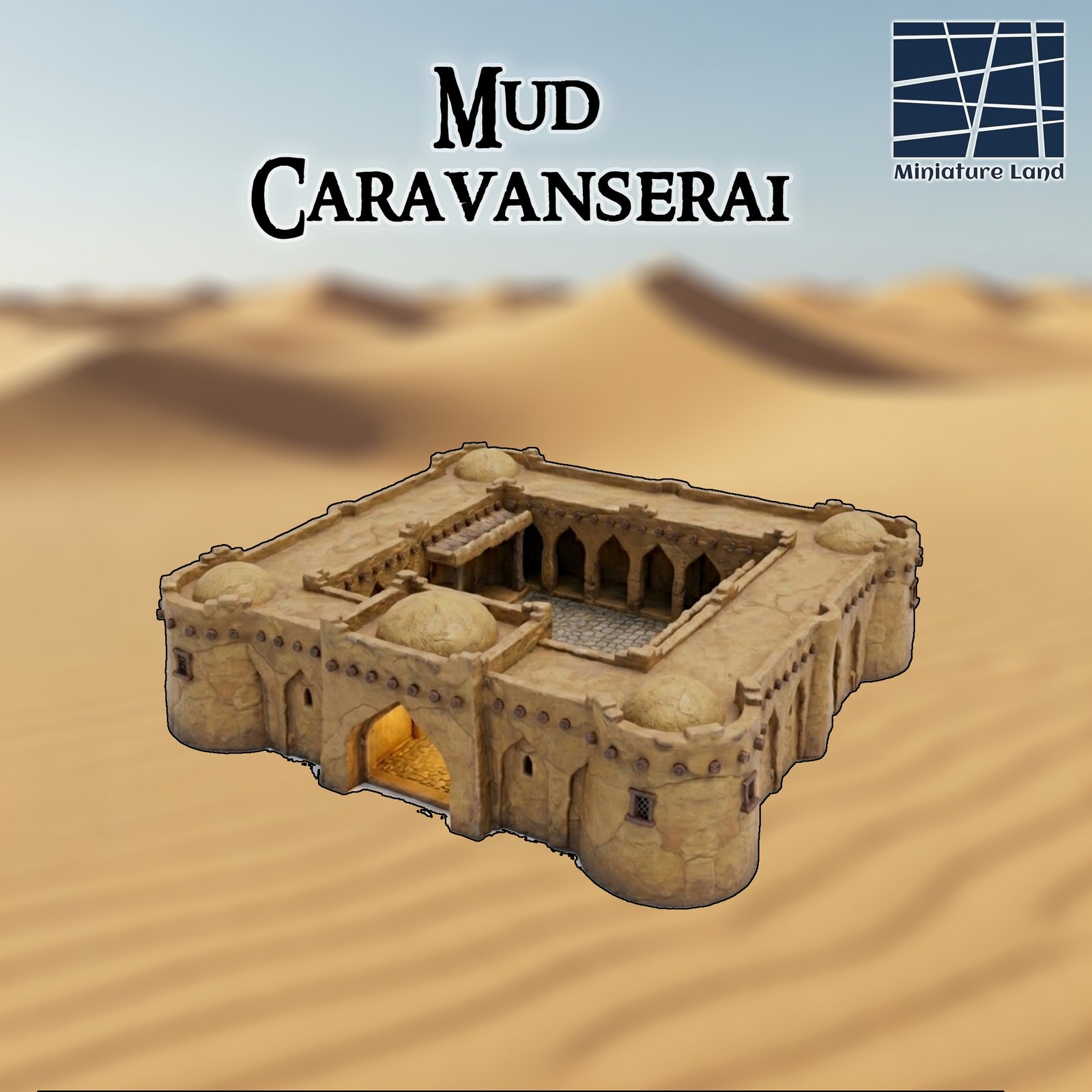 Mud Caravanserai DND, Wargames Tabletop Terrain 28mm