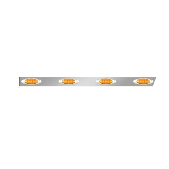 3 Inch Stainless Steel Cab Panels W/ 7 M1 Light Holes For Peterbilt