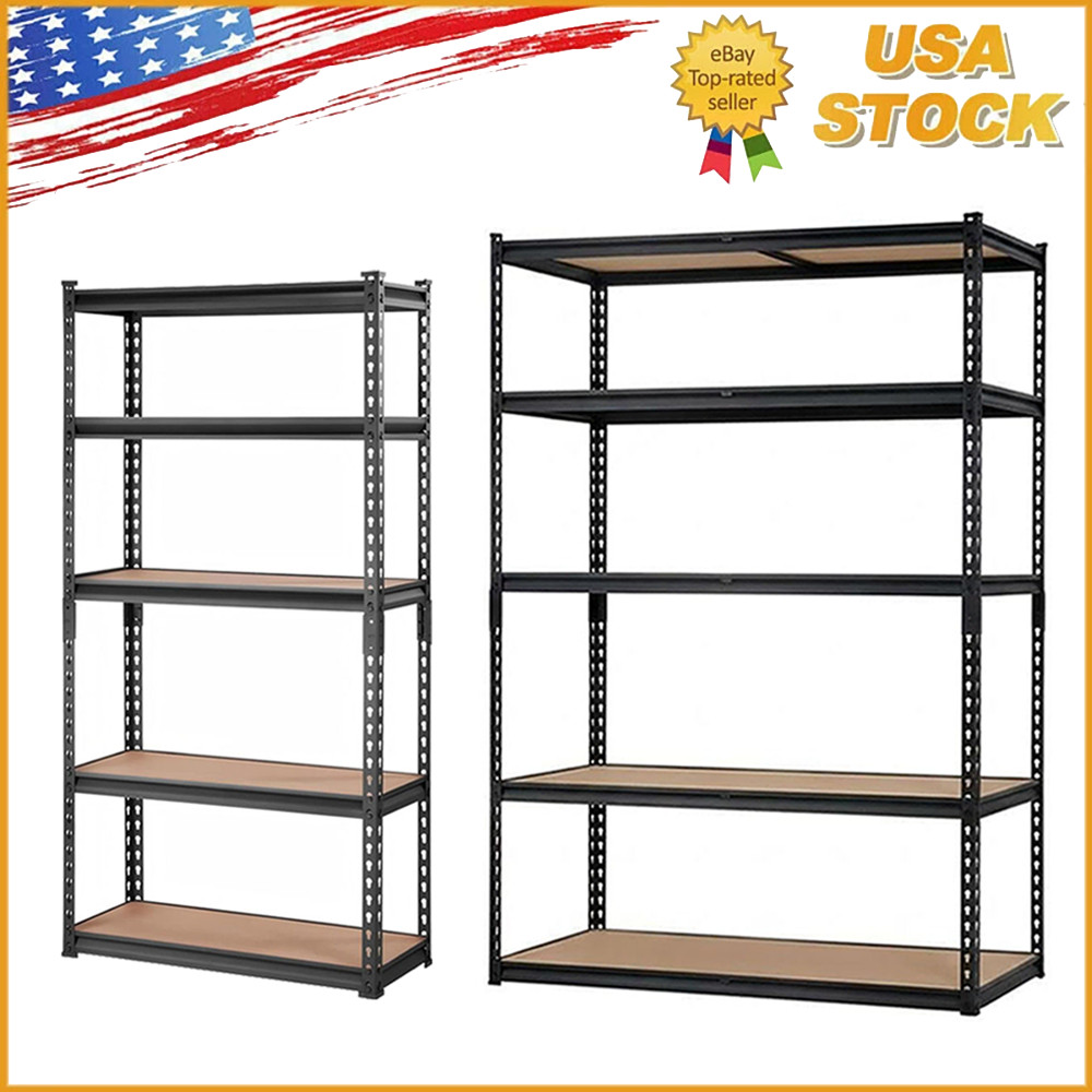 5-Tier Heavy Duty Adjustable Metal Shelving Garage Storage Utility Rack Shelves