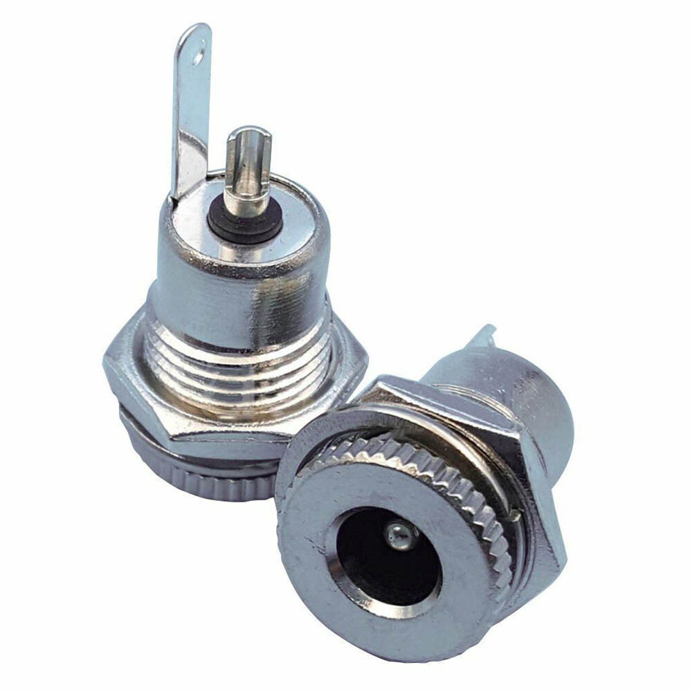 20/40X DC Power Supply Jack Plug Socket Female Panel Mount Connector 5.5mmx2.1mm