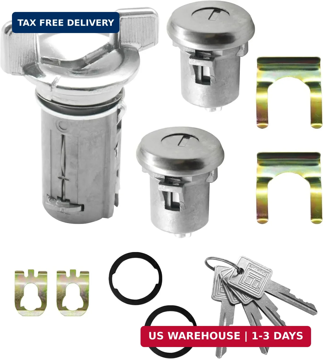 924-791 Ignition Switch Lock Cylinder and Door Lock Cylinder Set | Fits for Chev