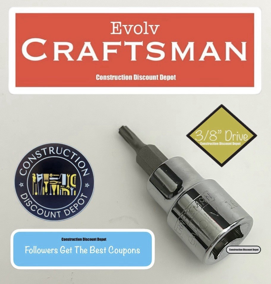 Craftsman Evolv Sockets 3/8" Drive T25 Torx Bit Socket 16835