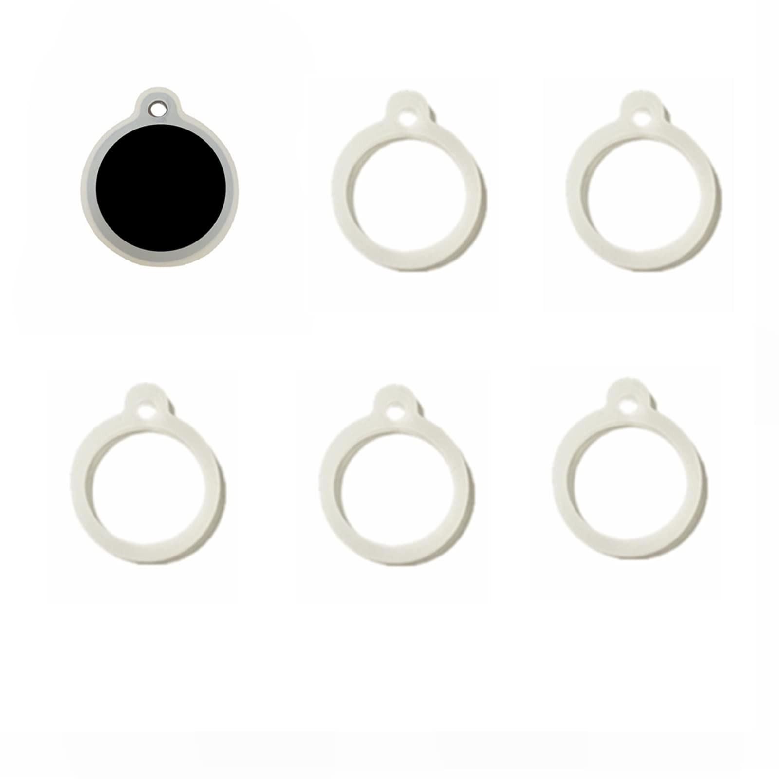 Dog Tag Silencer, Extra Large Silicone Round Protector for Pet ID Tags, 6 Pie...