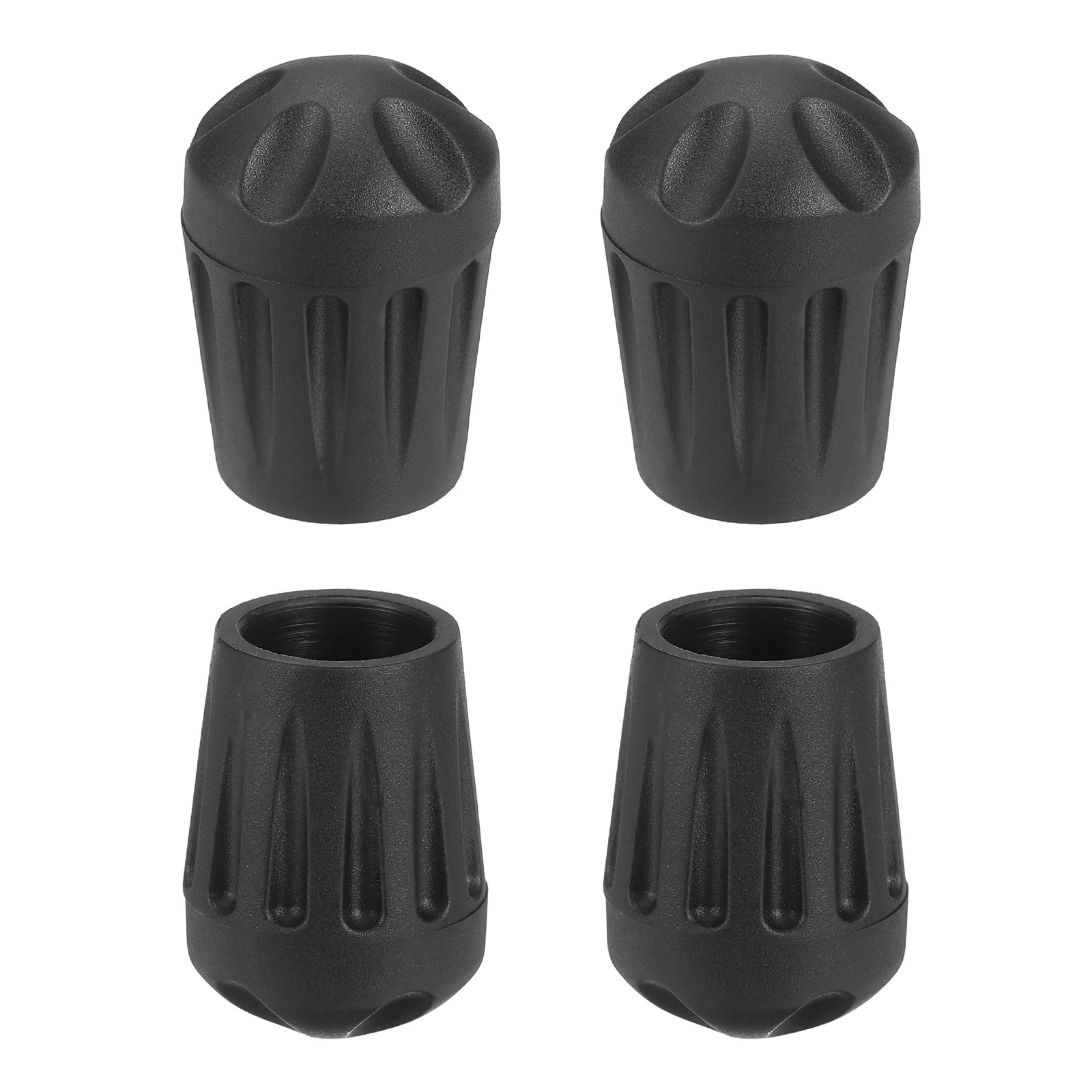4Pcs, Camping Chair Foot Cover 0.59" Plastic Table Leg Feet Cover Black