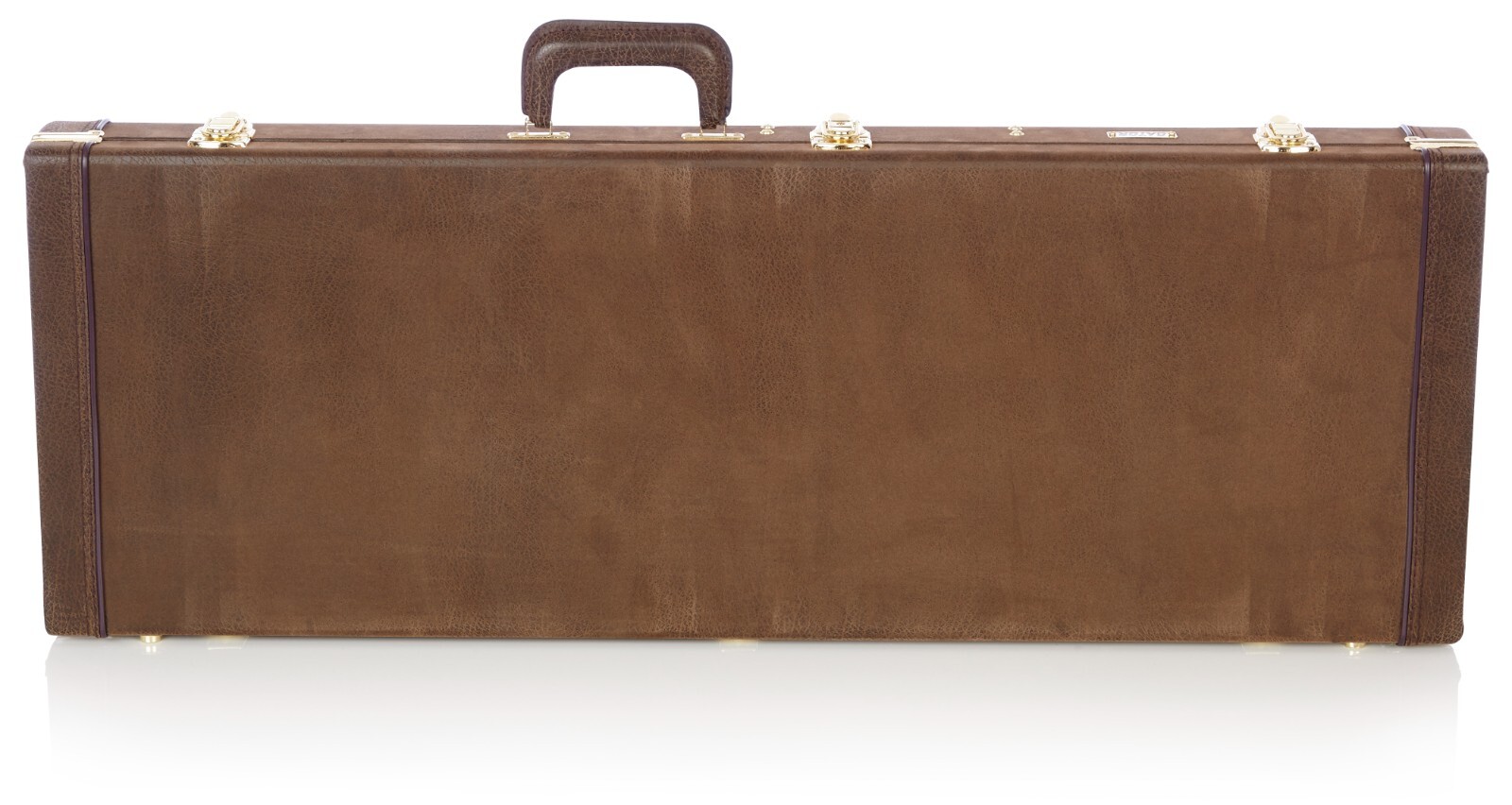 Gator Cases Deluxe Wood Case for Electric Guitars; Vintage Exterior - Brown