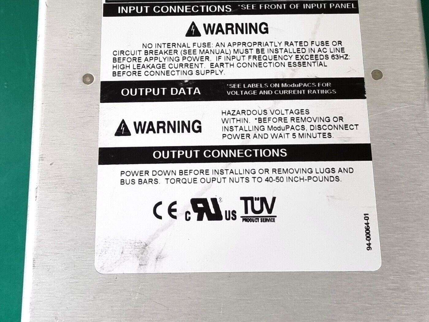 VICOR MegaPAC MP5-77523 power factor corrected power supply